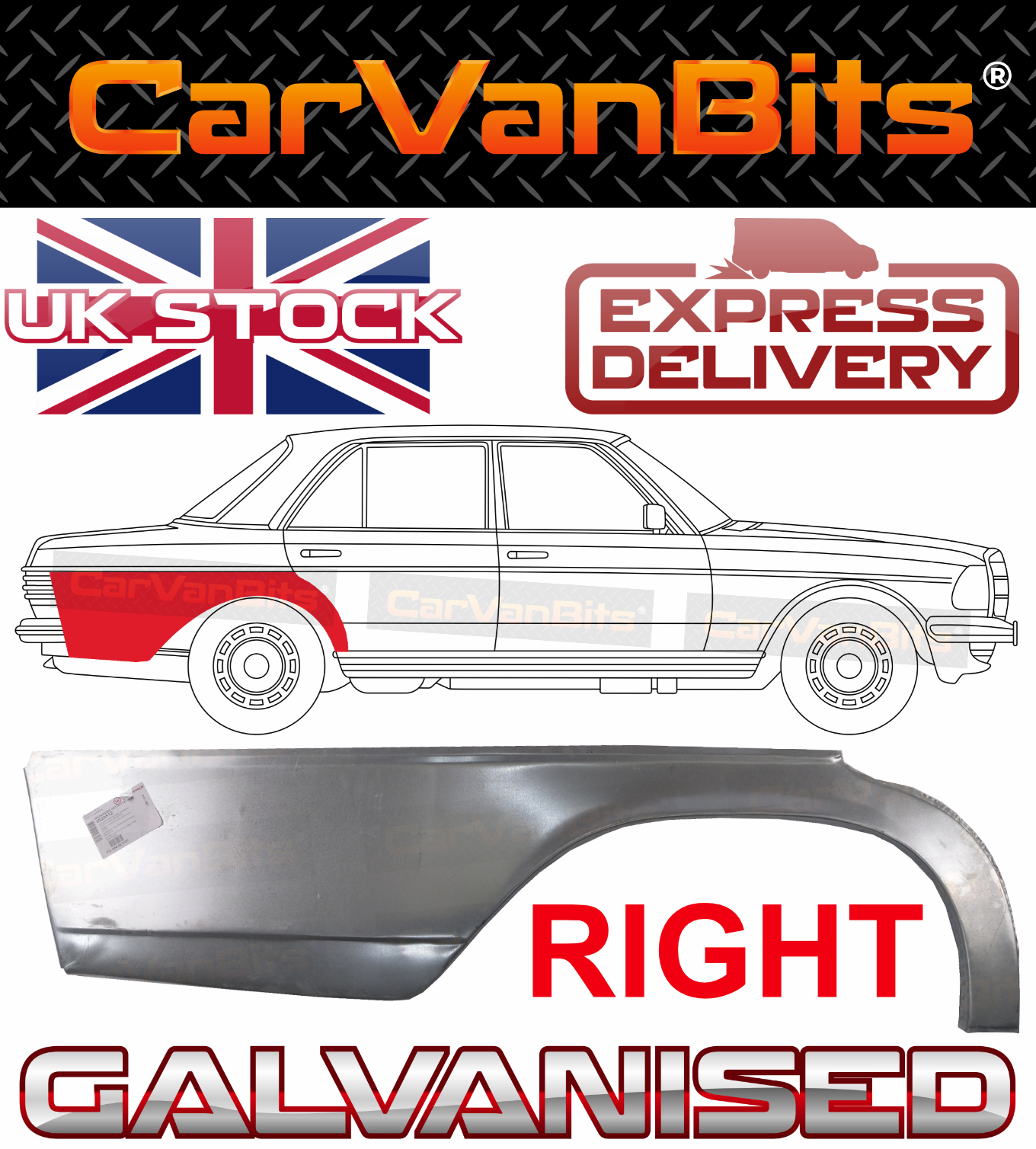 FOR MERCEDES - BENZ W114 W115 4D 68-77 REAR WHEEL ARCH REPAIR WING QUARTER PANEL