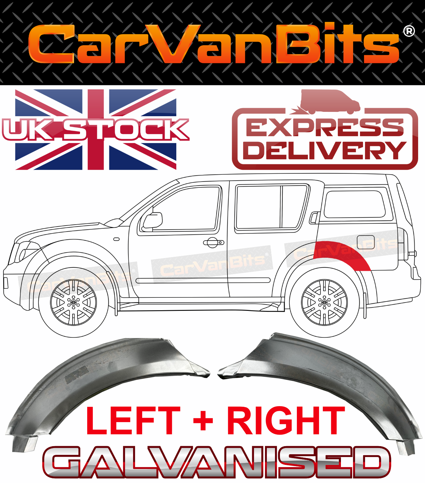 FOR NISSAN NAVARA FRONTIER D40 PATHFINDER R51 05-16 REAR WHEEL ARCH REPAIR PANEL