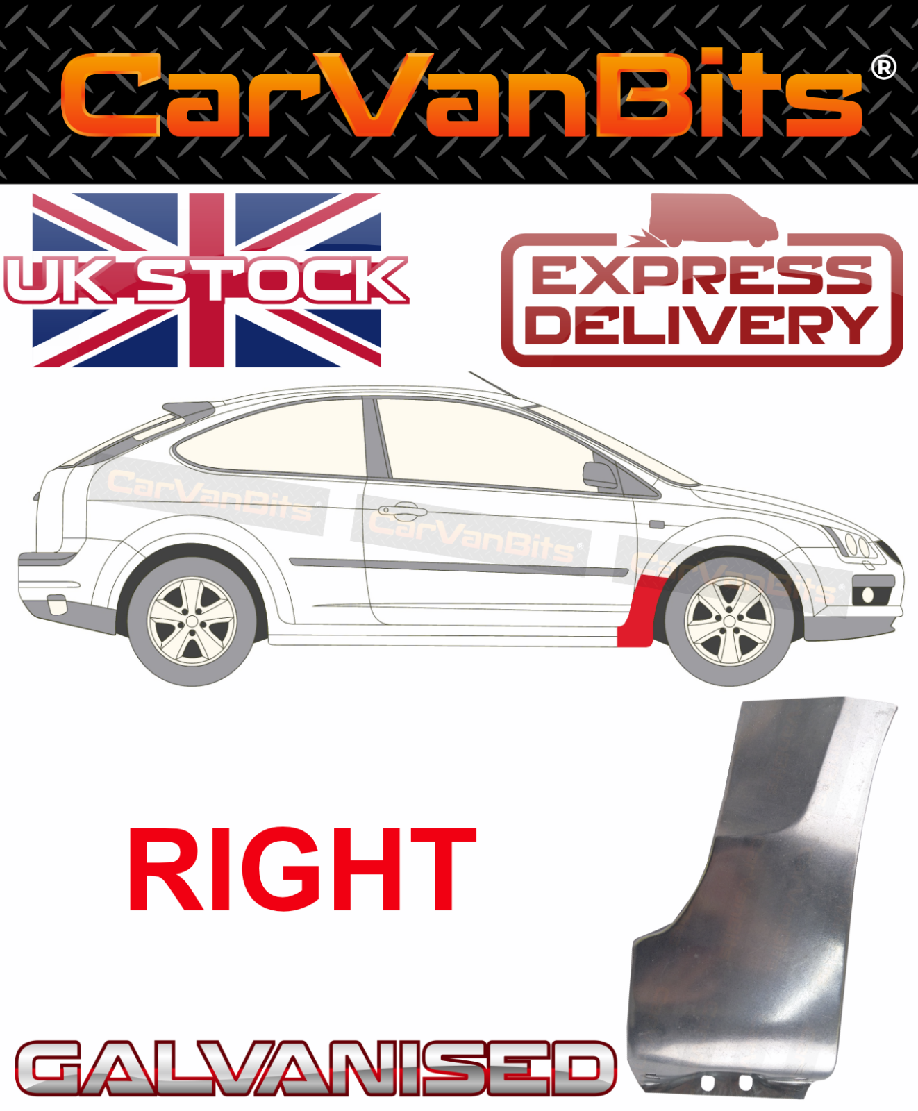 FOR FORD FOCUS MK2 04-08 FRONT WHEEL ARCH WING REPAIR BODY PANEL RIGHT