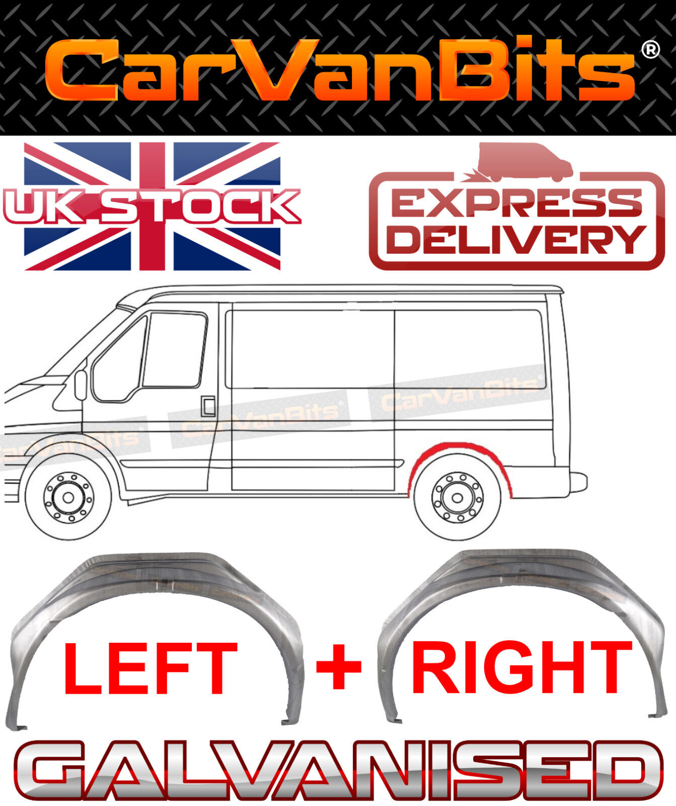 FOR FORD TRANSIT MK6 MK7 00-13 REAR INNER WHEEL ARCH REPAIR PANEL SWB MWB LWB