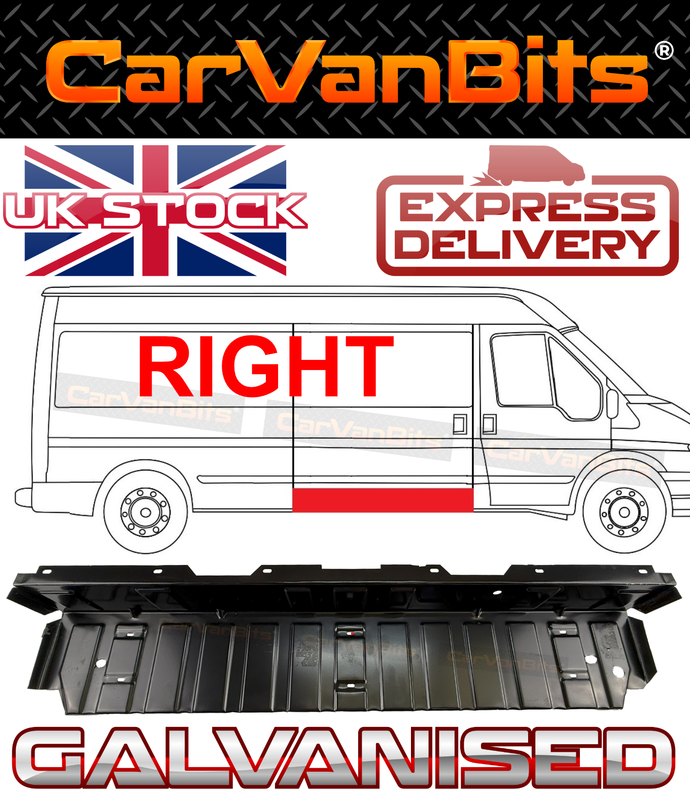 FOR FORD TRANSIT MK6 MK7 00-13 SIDE SLIDING DOOR REPAIR DOORSTEP PANEL SILL STEP
