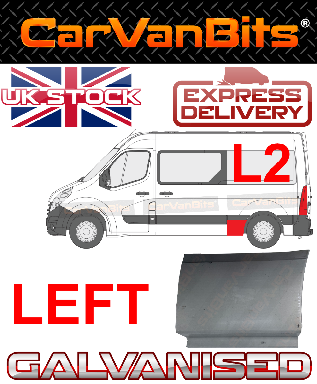 FOR RENAULT MASTER MOVANO NV400 10-24 REAR WHEEL ARCH SIDE BODY REPAIR PANEL NS