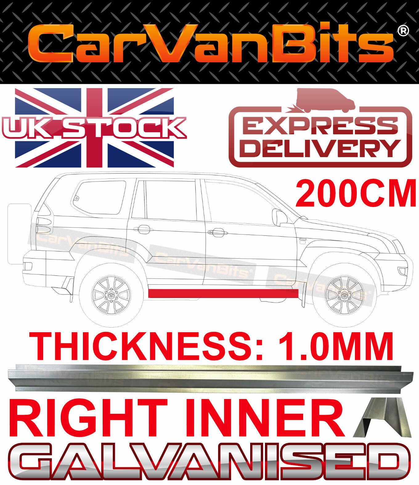 FOR TOYOTA LAND CRUISER FJ120 J120 03-09 SILL REPAIR BODY INNER ROCKER PANEL RIG