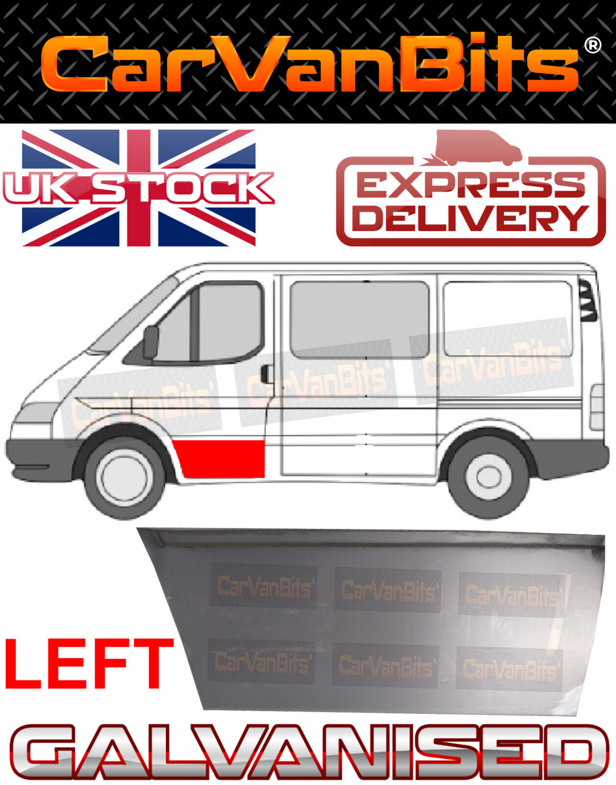 FOR FORD TRANSIT MK3 MK4 MK5 86-00 FRONT DOOR OUTER REPAIR BODY PANEL LEFT