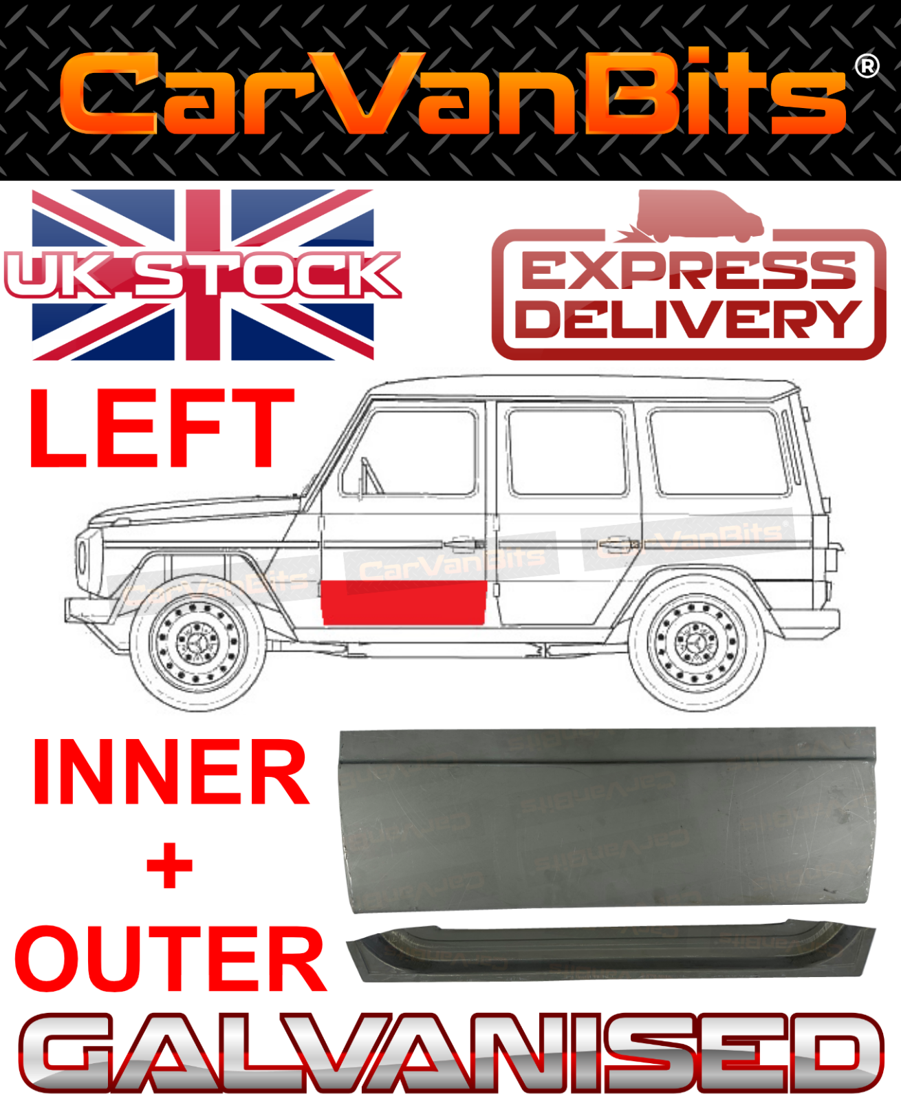 FOR MERCEDES G CLASS W460 W461 W463 79-18 5D FRONT DOOR SILL REPAIR PANEL LEFT