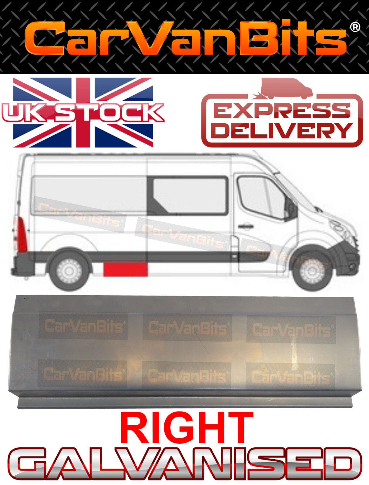 FOR RENAULT MASTER MOVANO NV400 10-20 IN FRONT OF REAR ARCH BODY REPAIR PANEL OS