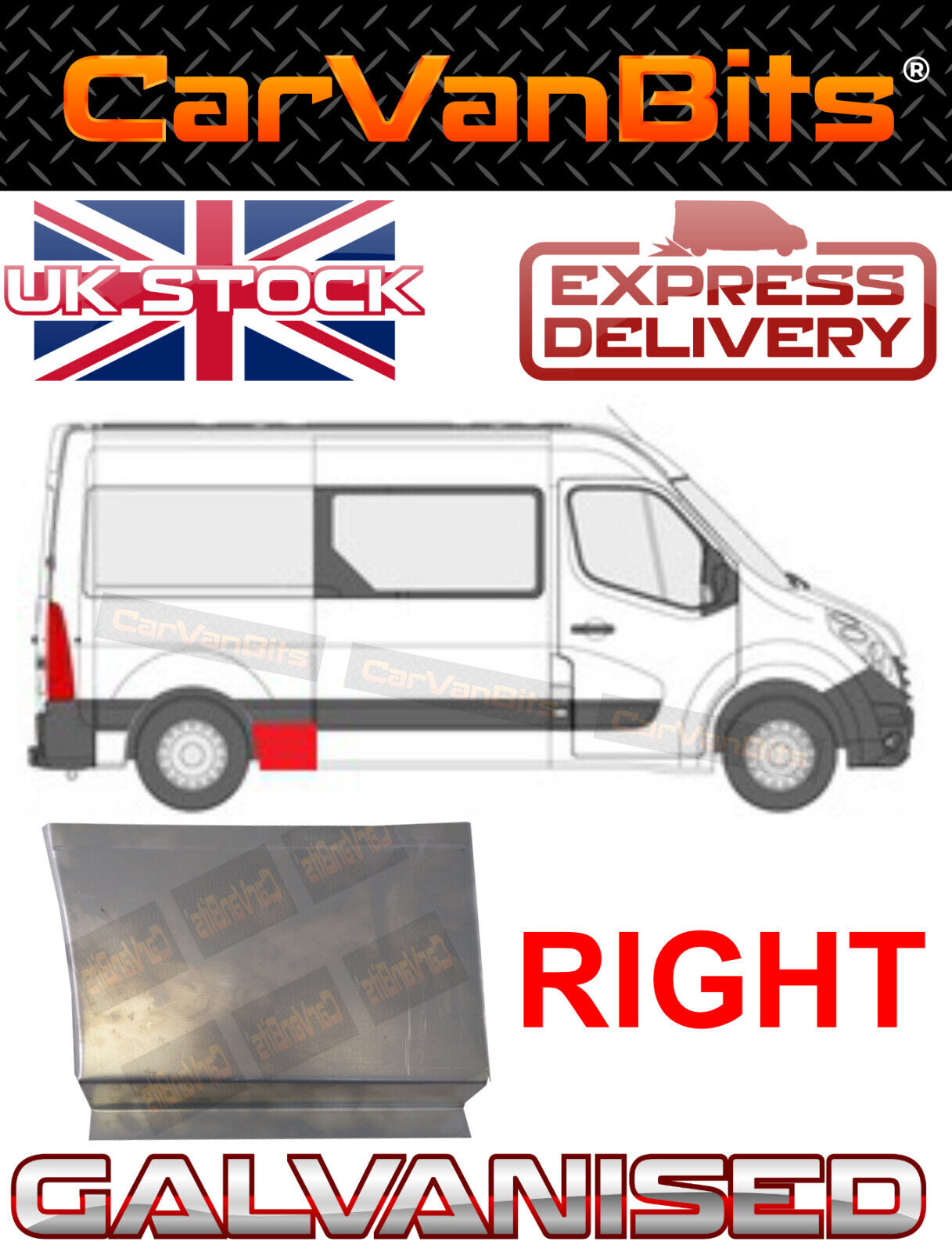 FOR RENAULT MASTER VAUXHALL MOVANO NISSAN NV400 10-20 SIDE BODY REPAIR PANEL O/S
