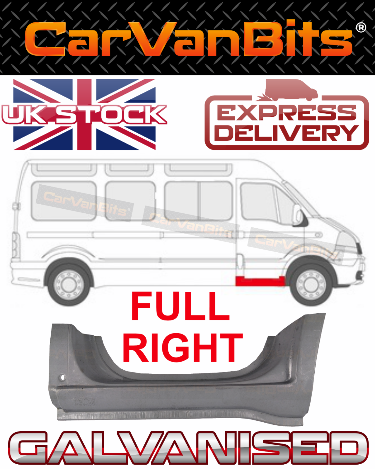 FOR MASTER INTERSTAR VAUXHALL MOVANO 98-14 FULL UNDER FRONT DOOR REPAIR PANEL OS