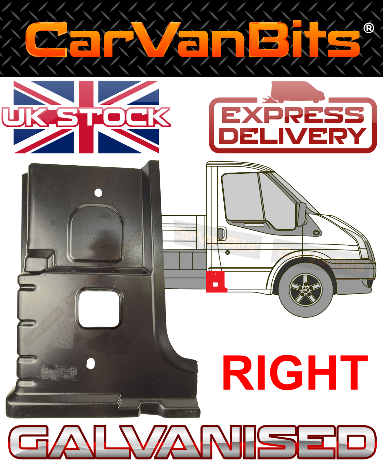 FOR FORD TRANSIT MK6 MK7 PICKUP REAR CAB CORNER SILL INNER REPAIR PANEL RIGHT