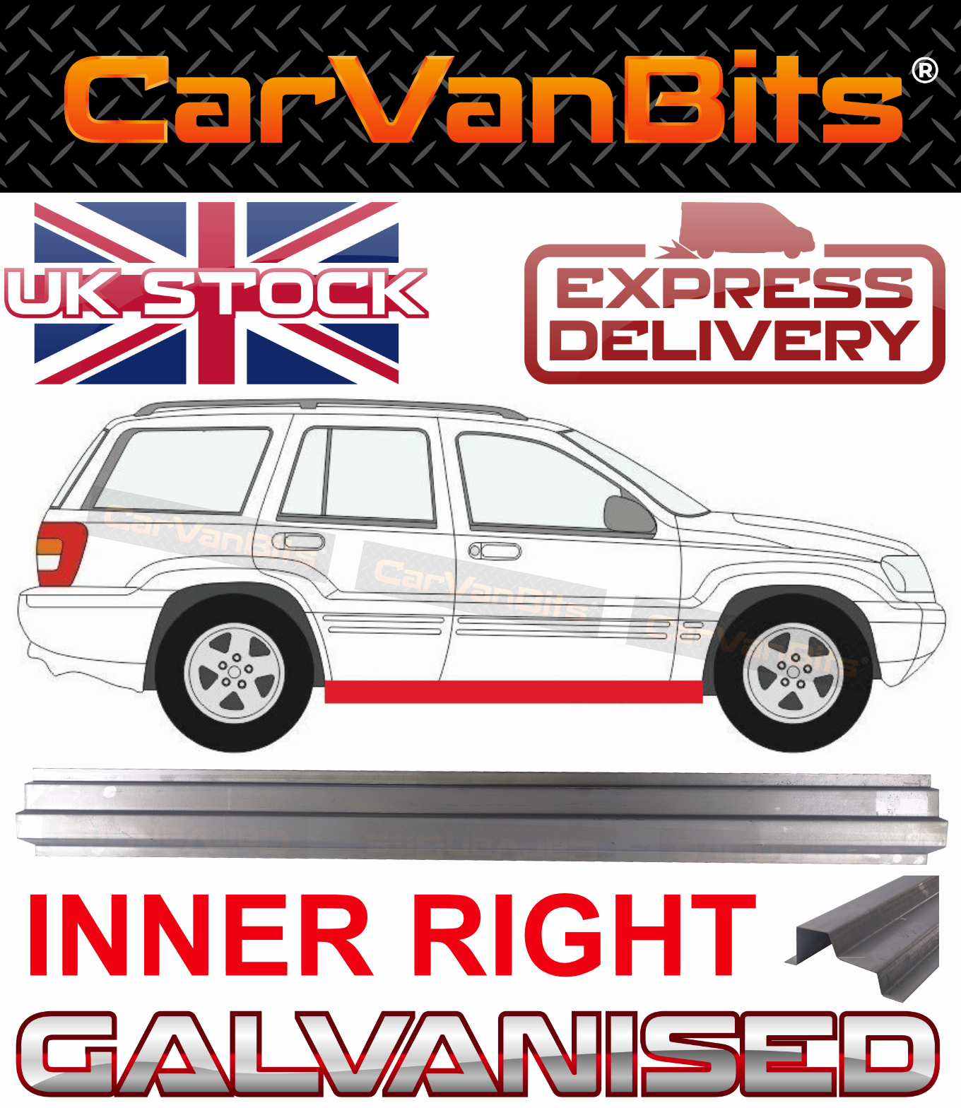 FOR JEEP GRAND CHEROKEE WJ WG 99-04 SILL REPAIR BODY RUST INNER PANEL RIGHT