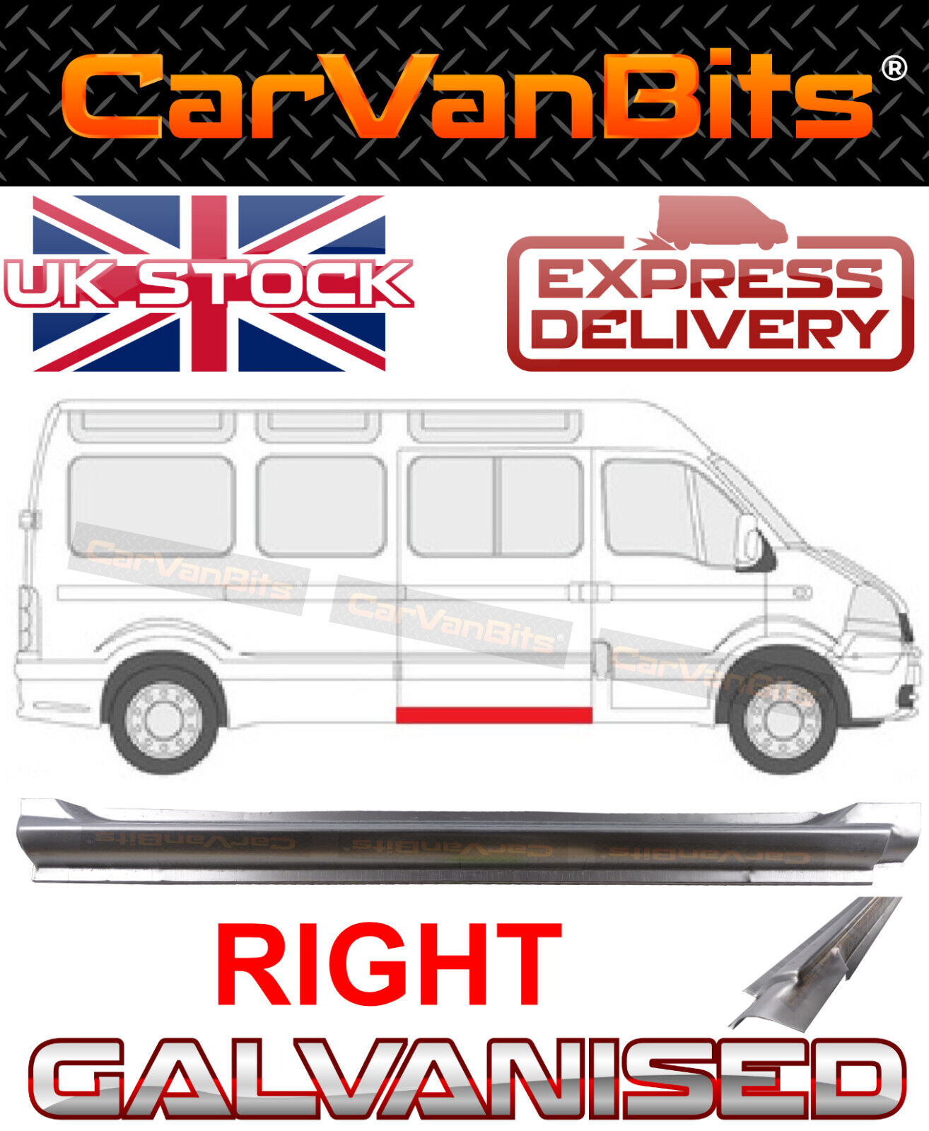 FOR RENAULT MASTER OPEL MOVANO INTERSTAR 98-10 UNDER SLIDING DOOR REPAIR PANEL