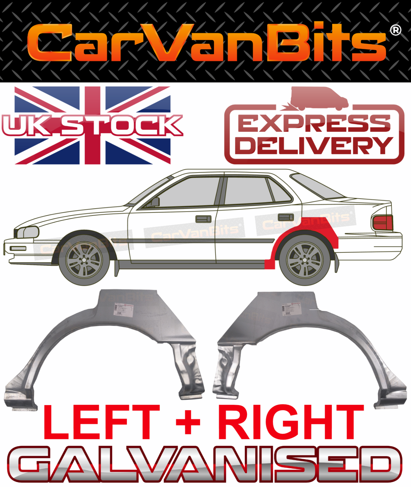 FOR TOYOTA CAMRY SALOON 91-96 REAR WHEEL ARCH REPAIR BODY RUST PANEL PAIR