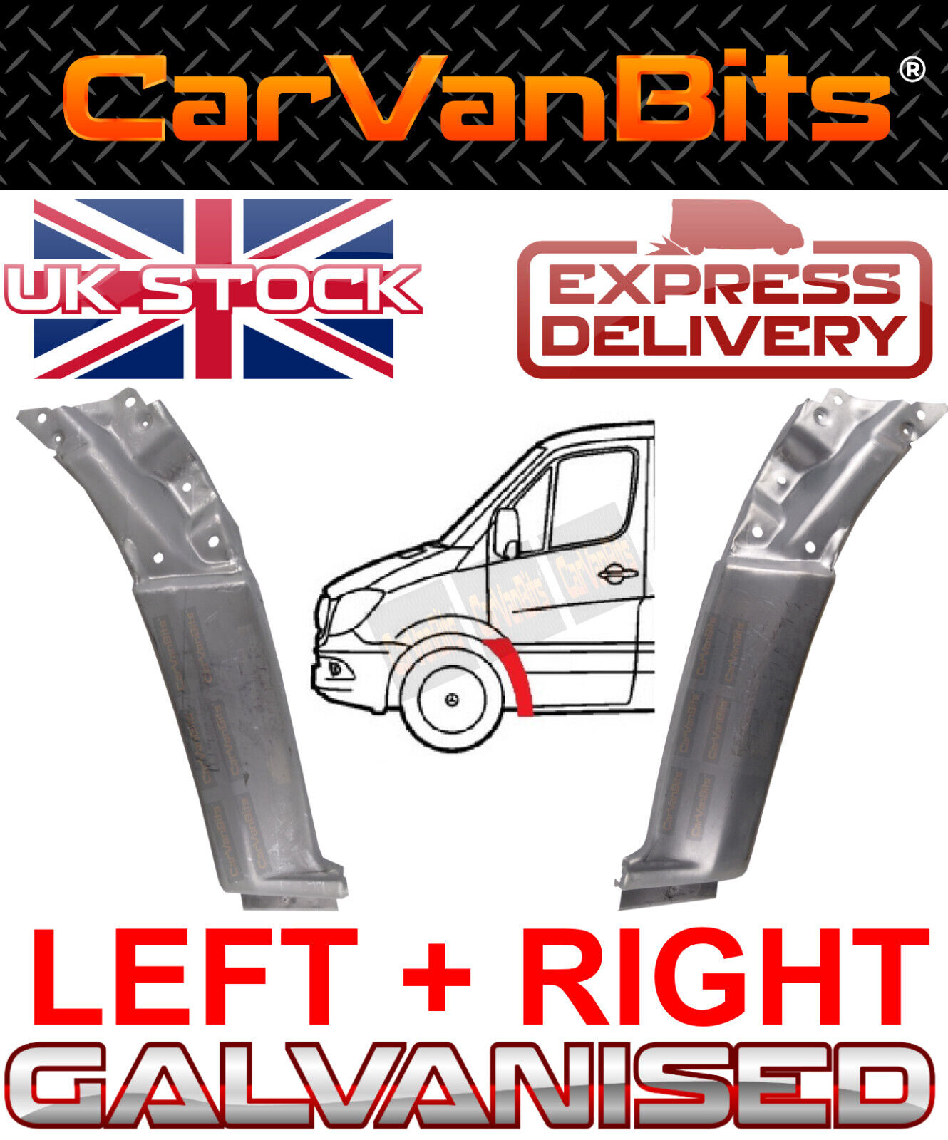 Rear Wheel Arch Repair Panel For Mercedes Sprinter & VW Crafter 06-18 (Right Side)