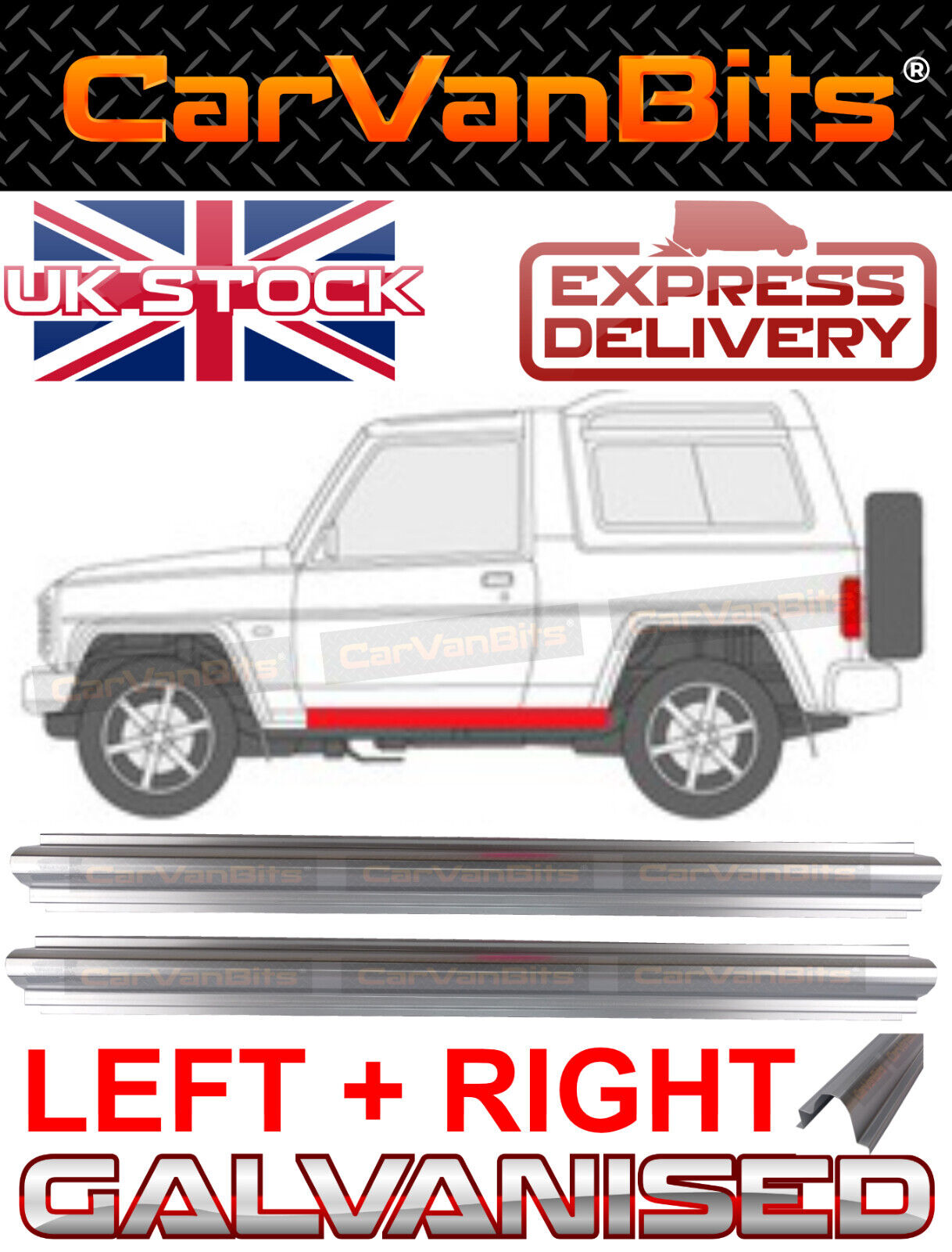 FOR DAIHATSU ROCKY FOURTRAK F7 F8 85-01 SILL REPAIR BODY RUST OUTER PANEL PAIR