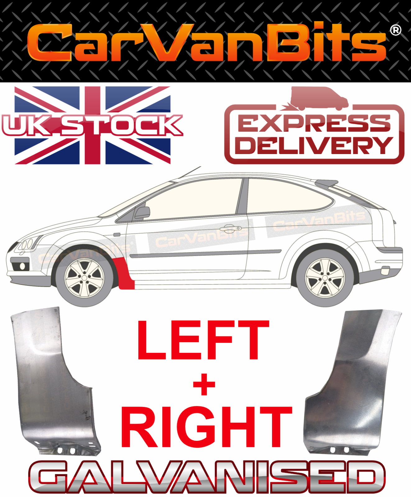 FOR FORD FOCUS MK2 04-08 FRONT WHEEL ARCH WING REPAIR BODY PANEL LEFT AND RIGHT