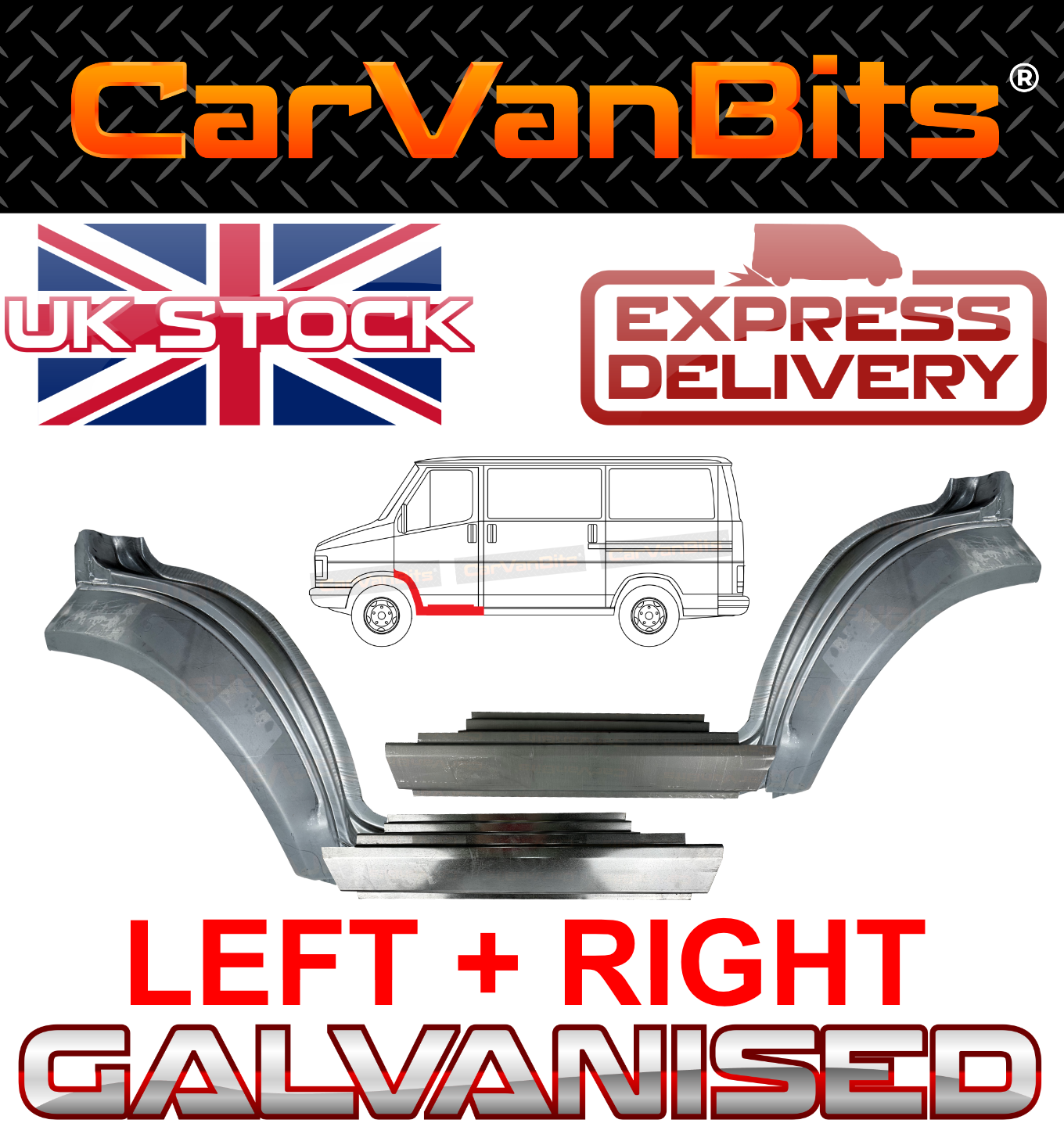 FOR CITROEN C25 PEUGEOT J5 FIAT DUCATO 81-94 FRONT WHEEL ARCH SILL REPAIR PANEL