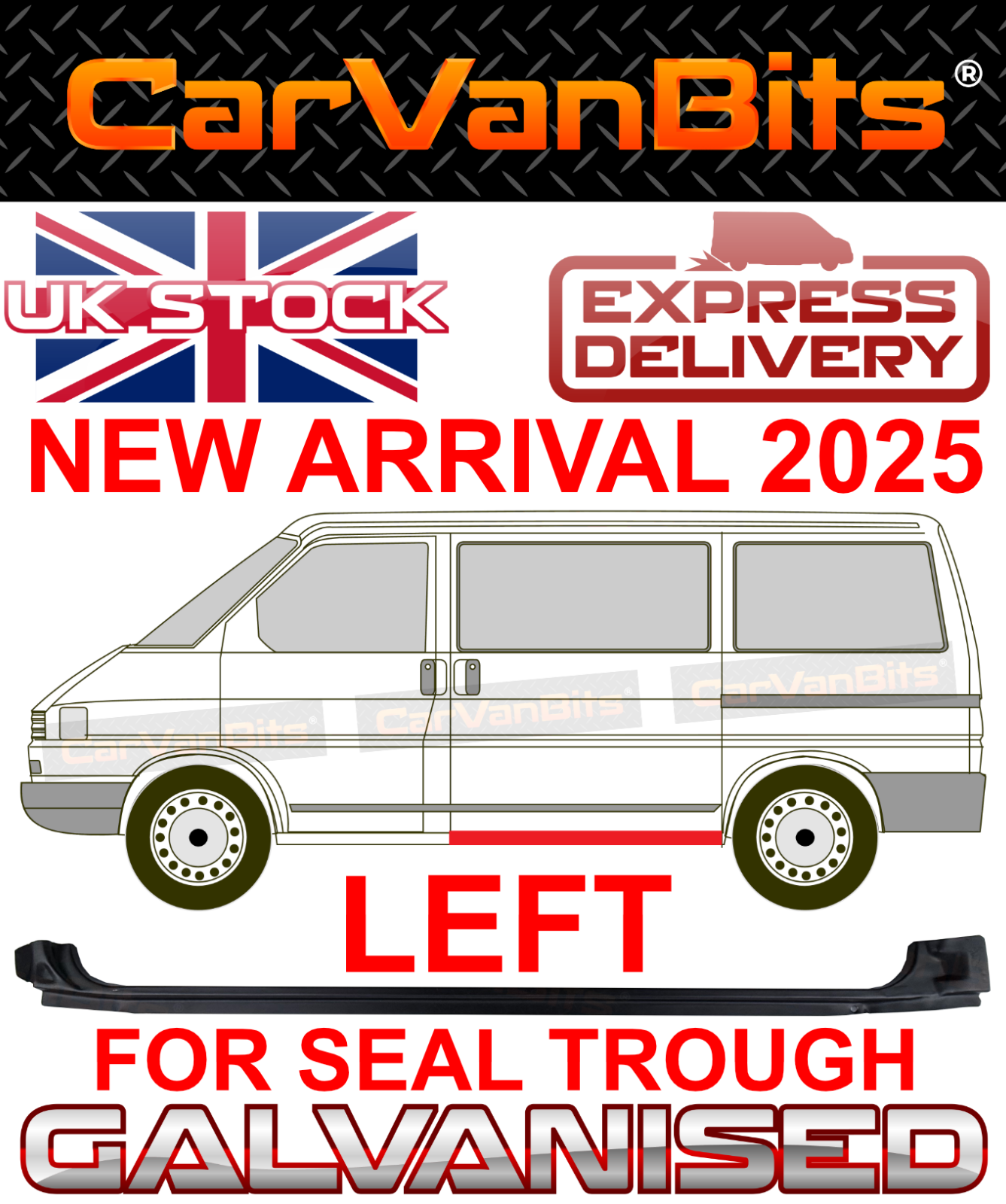 FOR VW TRANSPORTER T4 90-03 UNDER SIDE SLIDING DOOR SILL REPAIR DOORSTEP PANEL