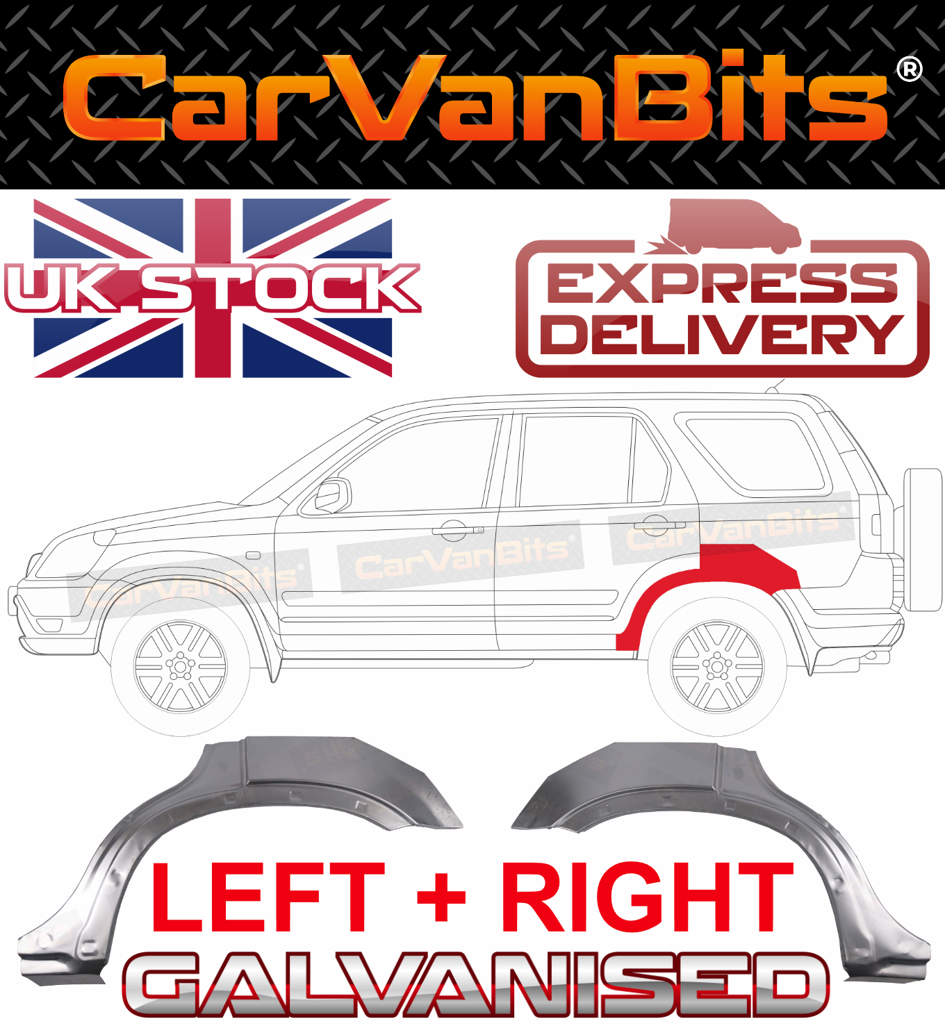 FOR HONDA CRV CR-V RD 02-06 REAR WHEEL ARCH REPAIR BODY OUTER PANEL PAIR