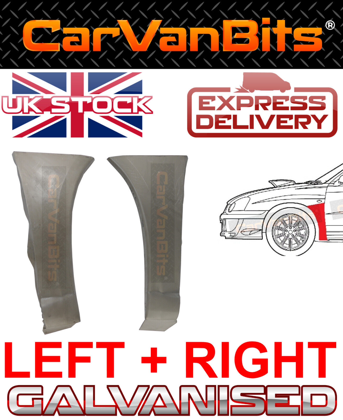 FOR SUBARU IMPREZA GD GG 00-07 FRONT WING FENDER PILLAR REPAIR BODY RUST PANEL 