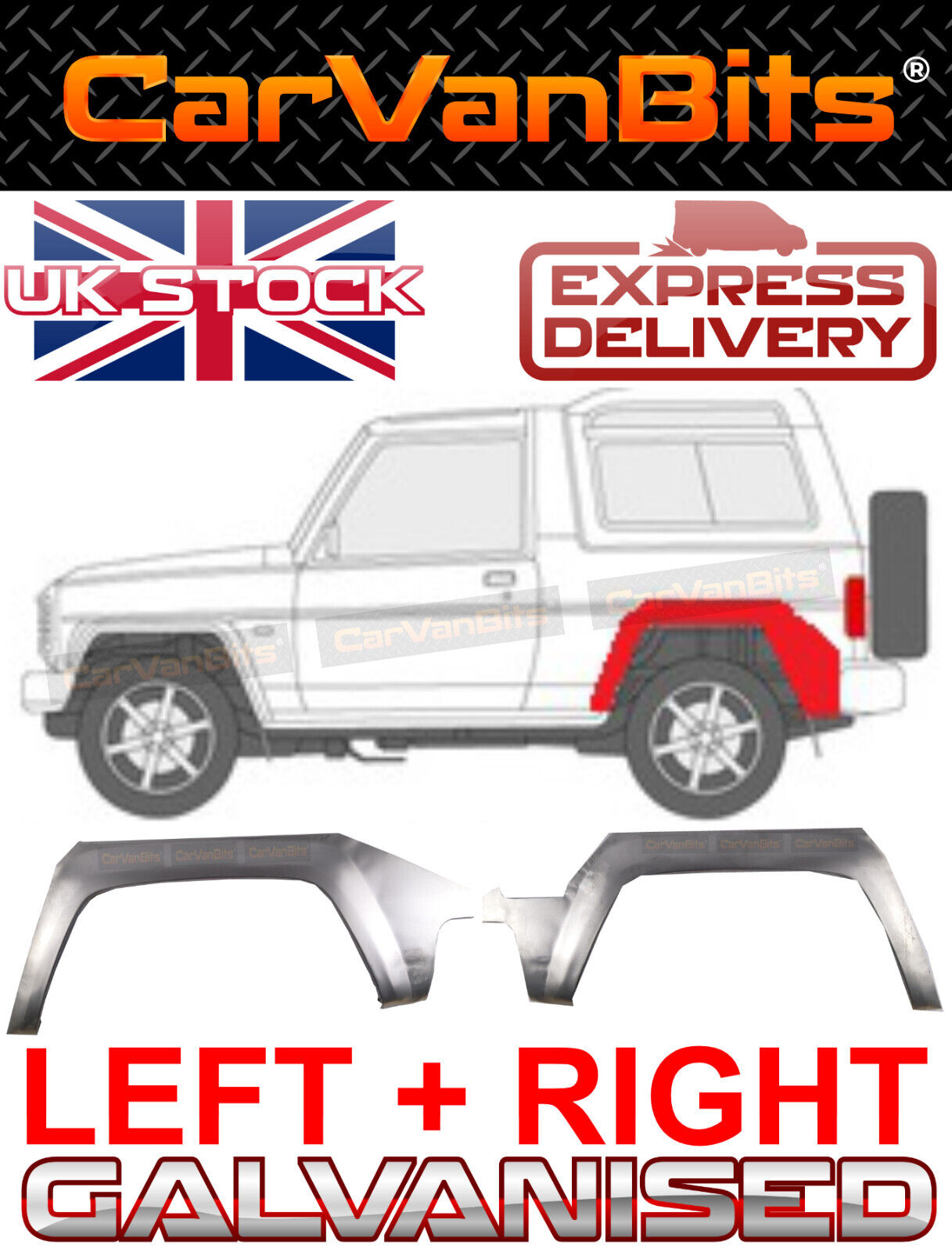 FOR DAIHATSU FOURTRAK ROCKY FEROZA 85-01 REAR WHEEL ARCH REPAIR BODY SILL PANEL 