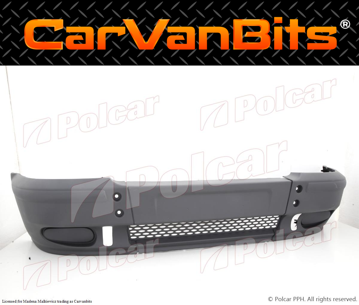 FORD TRANSIT V184 V185 2000-2006 MK6 BUMPER FRONT SET CENTRE NEW WITH SUPPORTS