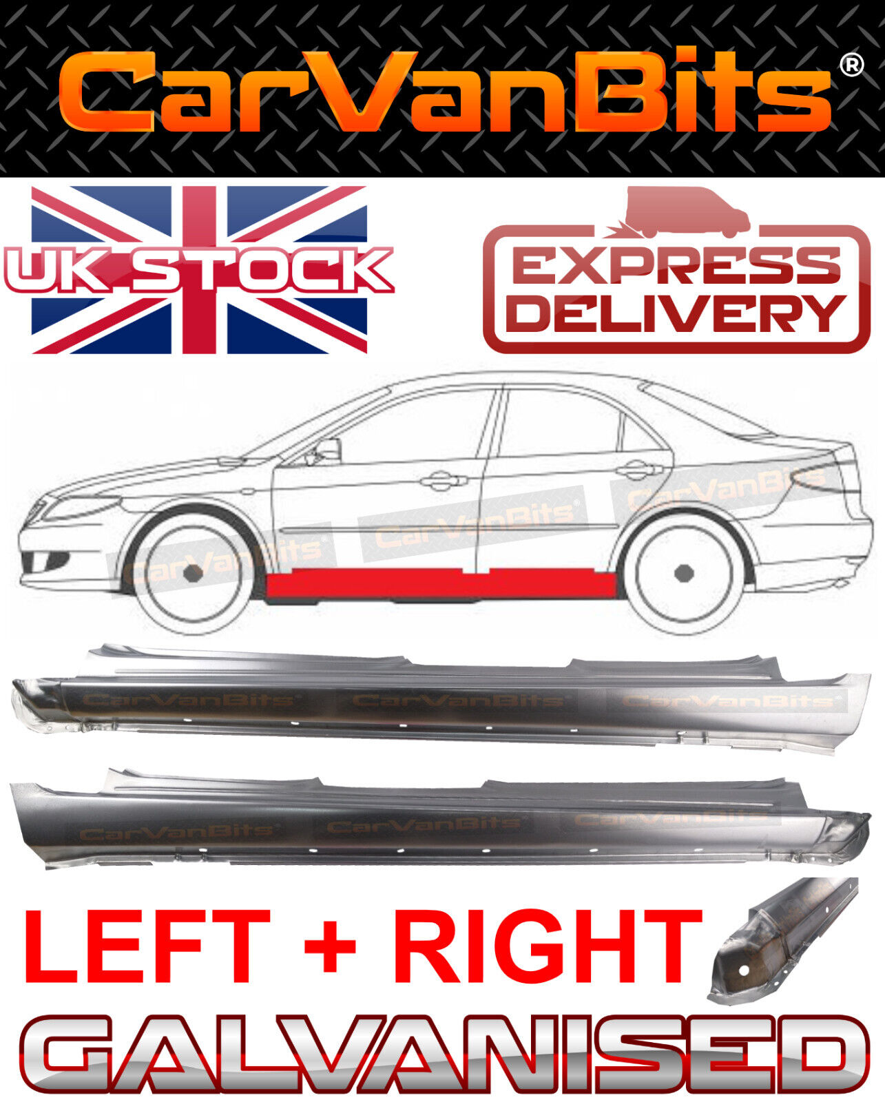 FOR MAZDA 6 GG GY 02-07 4D / 5D FULL SILL REPAIR BODY RUST OUTER PANEL PAIR