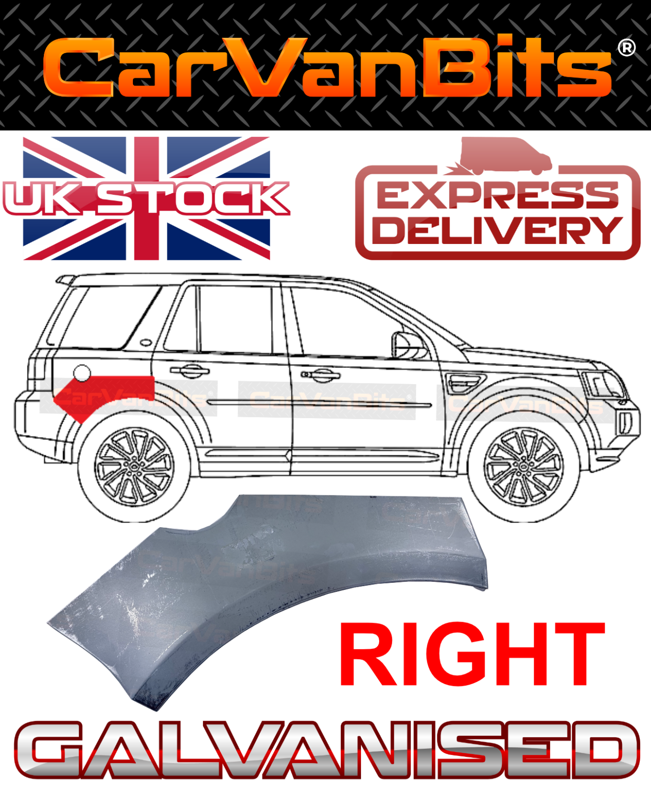 FOR LAND ROVER FREELANDER FA 2006-2014 REAR WHEEL ARCH REPAIR SILL PANEL RIGHT