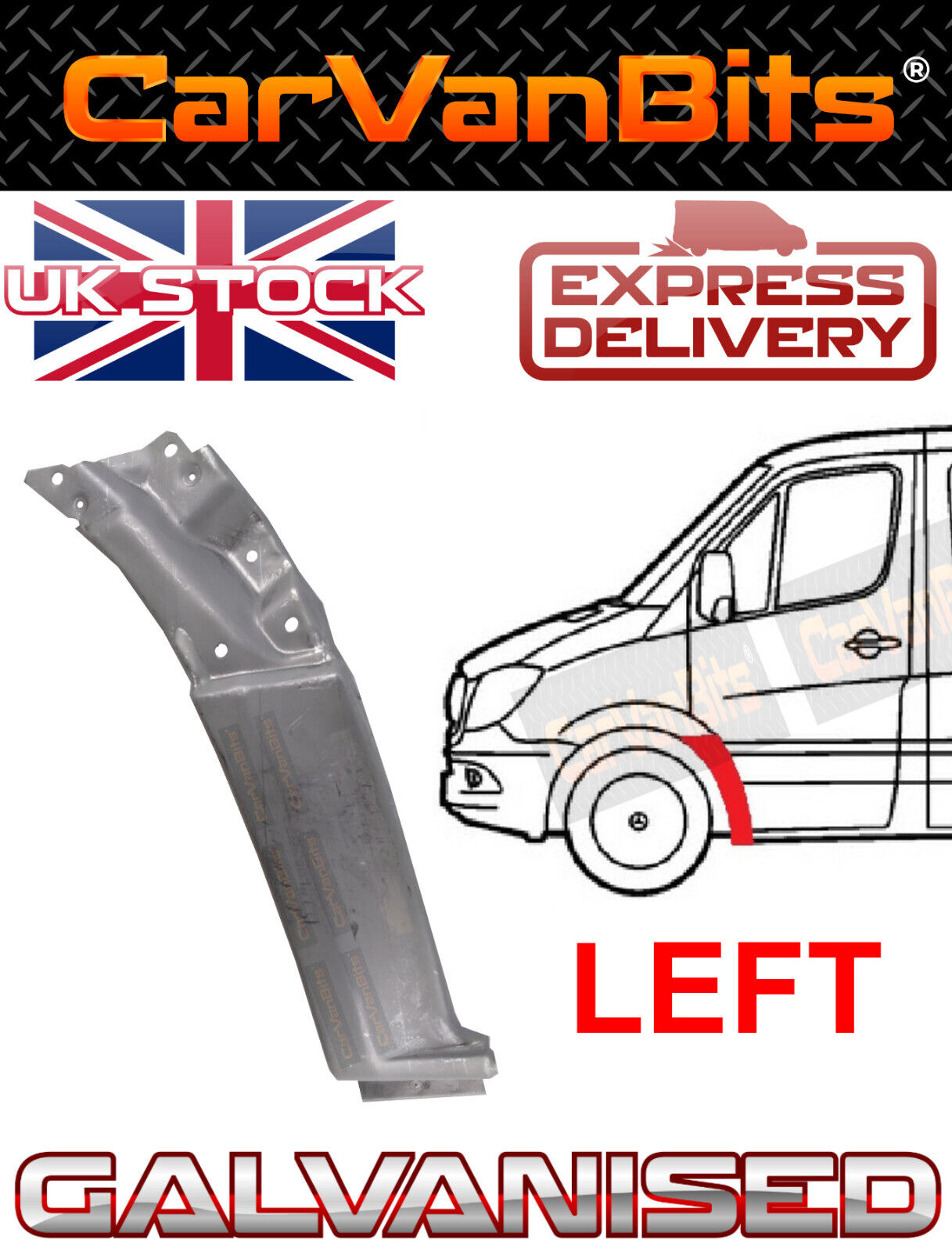 FOR MERCEDES SPRINTER VW CRAFTER 2E MK1 06-18 FRONT WHEEL ARCH REPAIR SILL PANEL