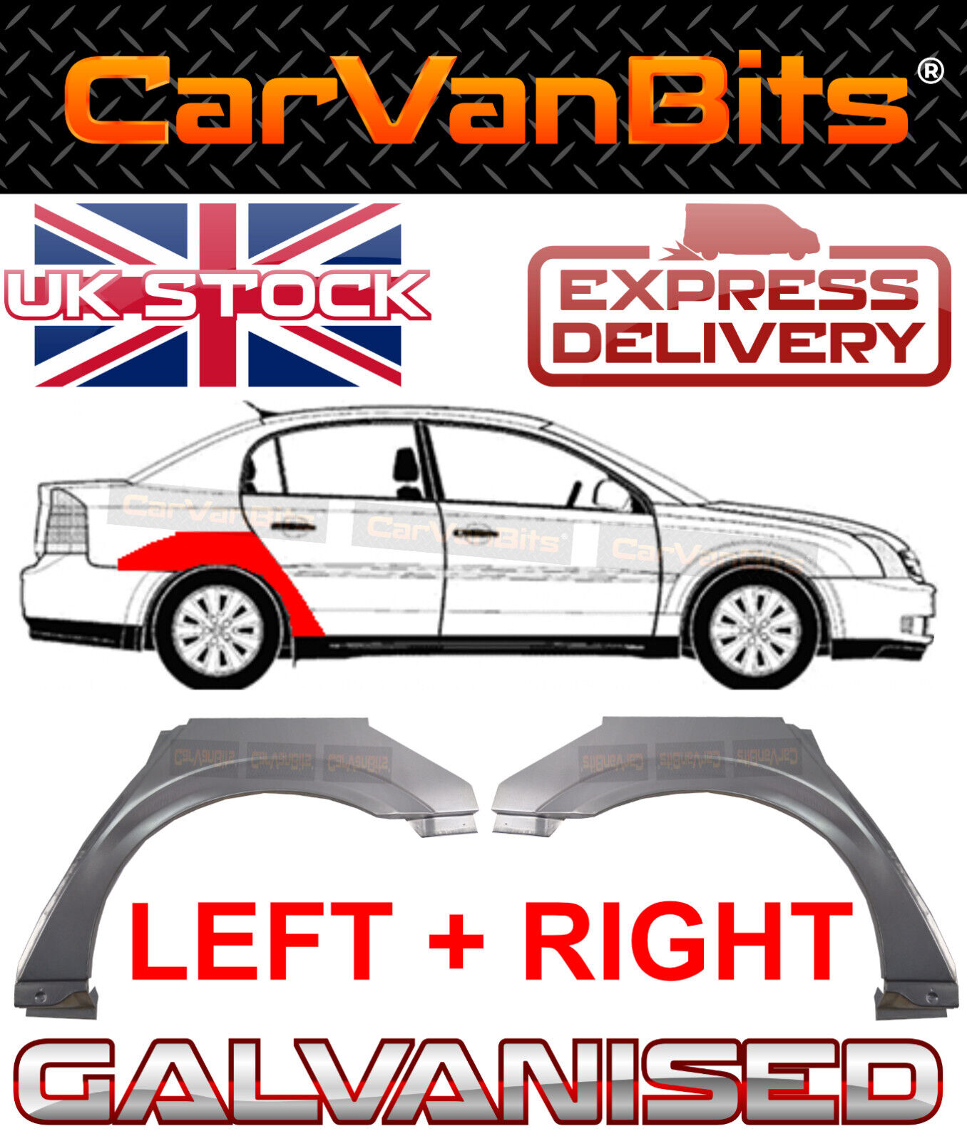 FOR OPEL VAUXHALL VECTRA C 01-08 REAR WHEEL ARCH REPAIR BODY RUST OUTER PANEL