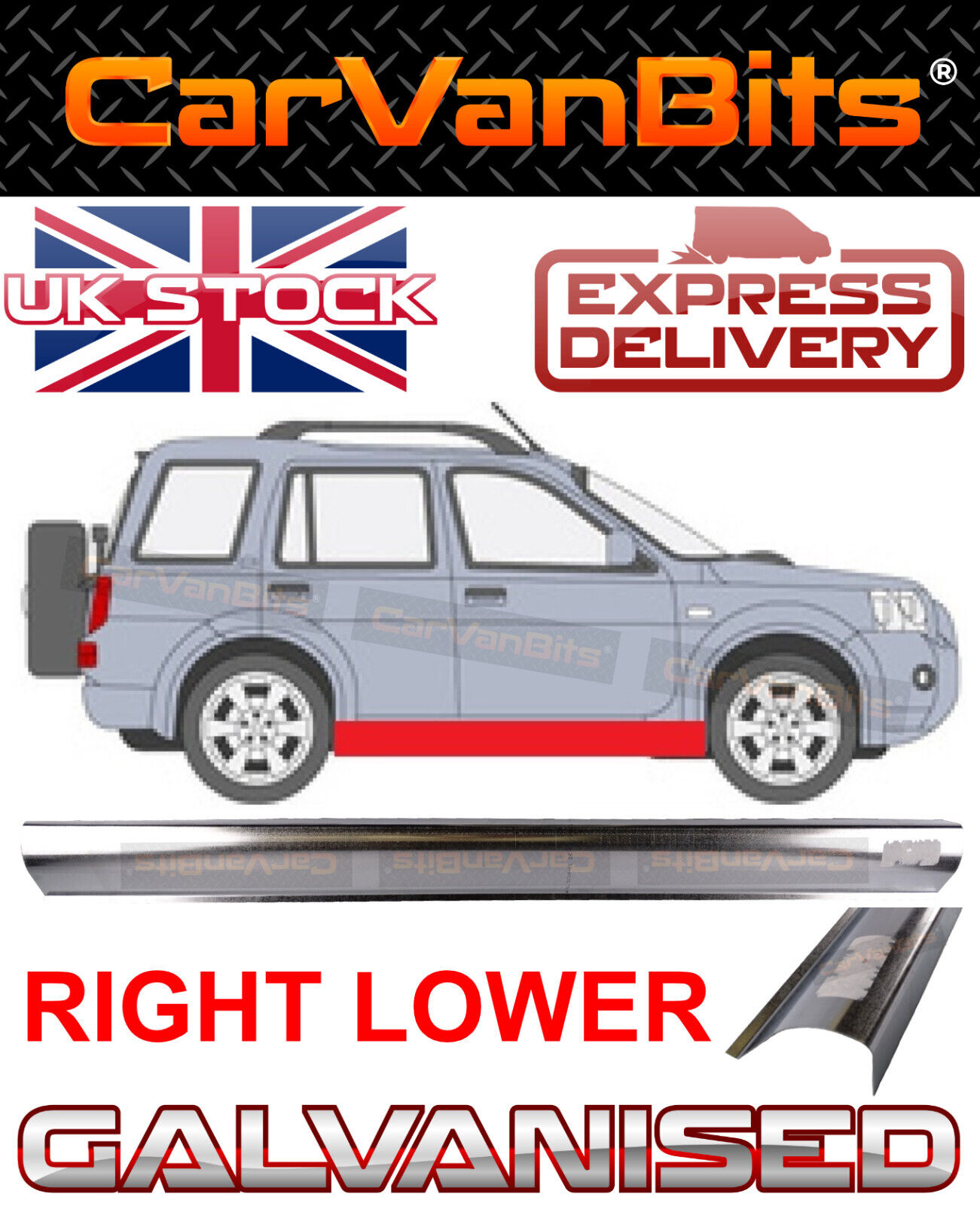 FOR LAND ROVER FREELANDER LN 3/5 DOOR 97-06 SILL REPAIR BODY PANEL LOWER RIGHT