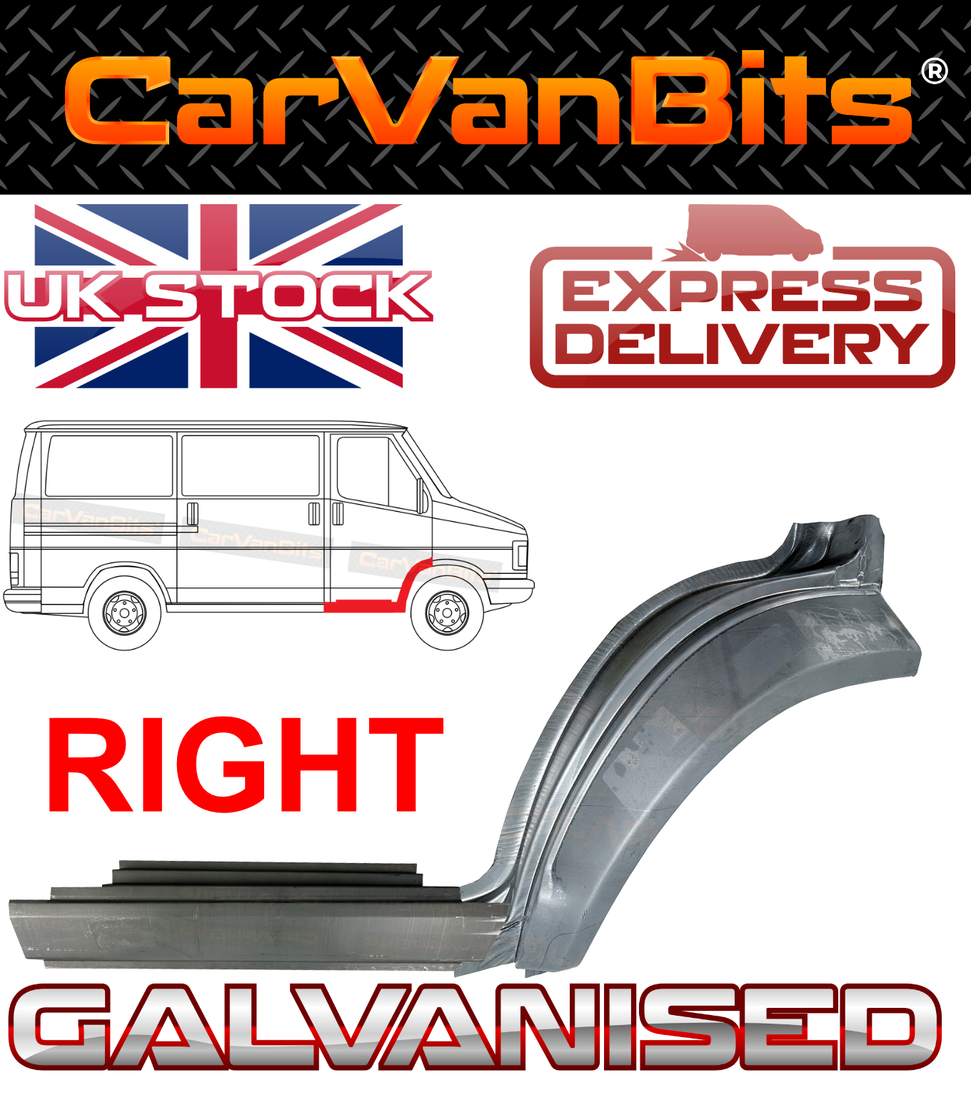 FOR CITROEN C25 PEUGEOT J5 FIAT DUCATO 81-94 FRONT WHEEL ARCH SILL REPAIR PANEL