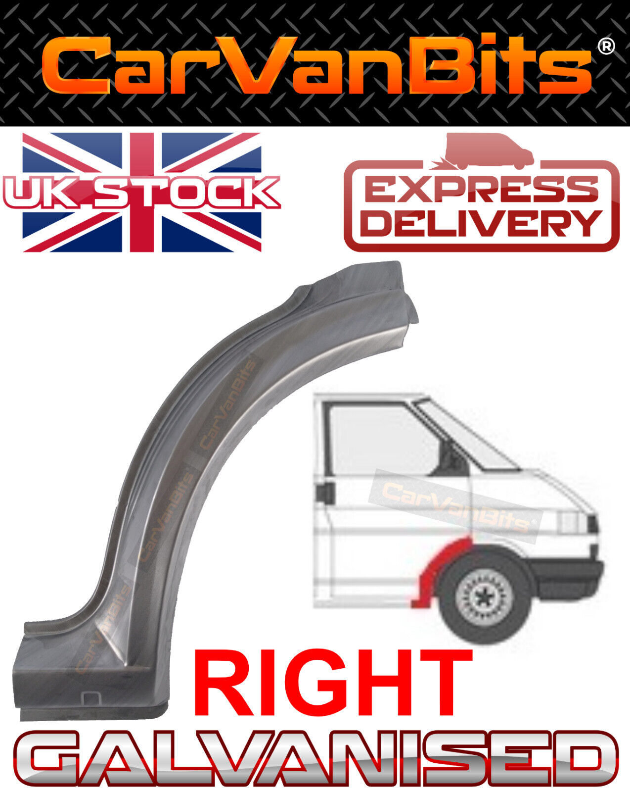 FOR VW TRANSPORTER T4 90-03 FRONT WHEEL ARCH REPAIR PANEL SILL OUTER GALVANISE