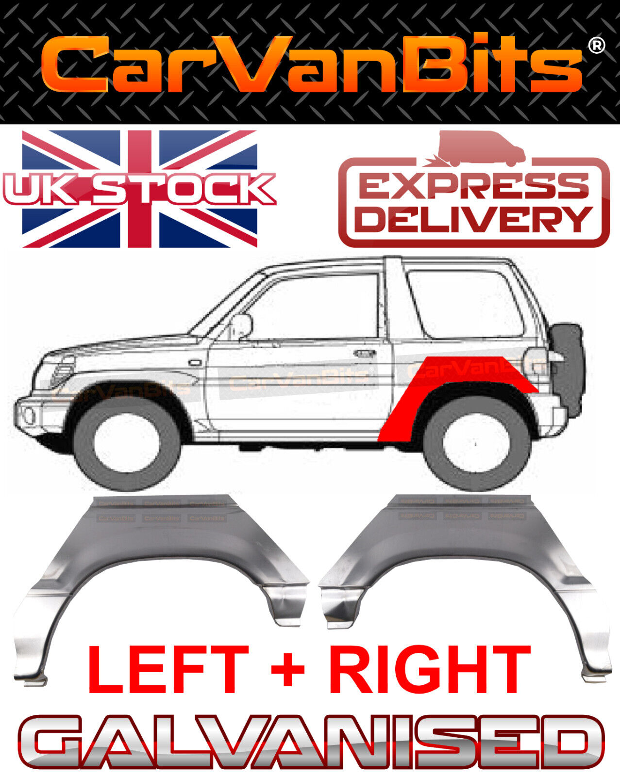 FOR MITSUBISHI PAJERO MONTERO MK2 90-00 3 DOOR REAR WHEEL ARCH REPAIR BODY PANEL