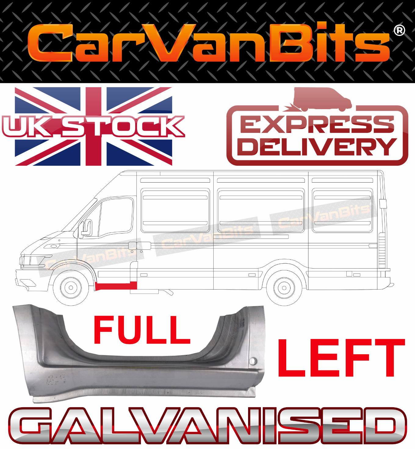 FOR IVECO DAILY 98-14 SWB MWB LWB FULL UNDER FRONT DOOR SILL REPAIR PANEL LEFT