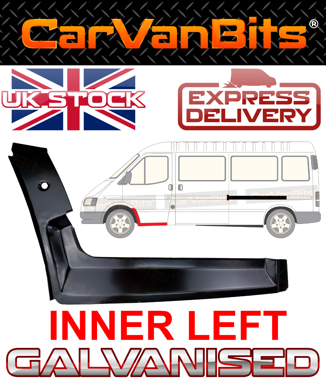 FOR FORD TRANSIT MK4 MK5 92- UNDER FRONT DOOR INNER WHEEL ARCH REPAIR PANEL SILL