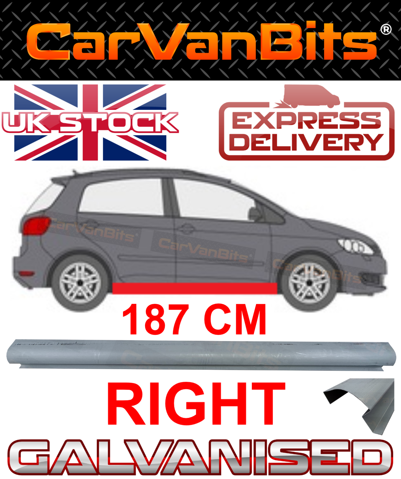 FOR VW GOLF MK5 MK6 5 6 PLUS 05-13 5 DOOR SILL REPAIR BODY RUST OUTER PANEL RIGH