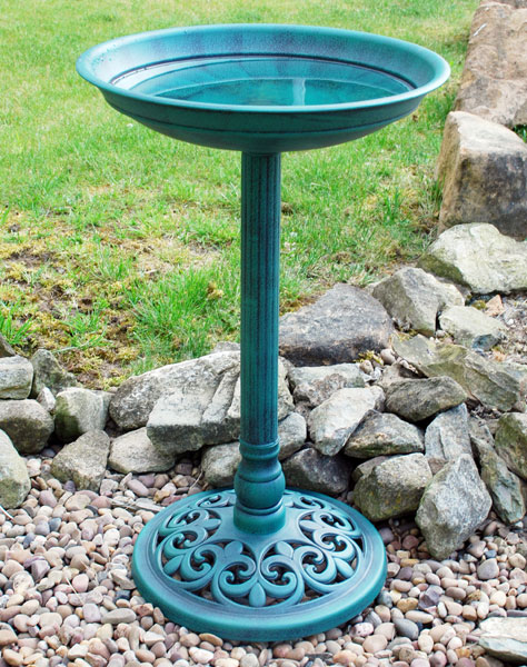 63cm Tall 40cm Diameter Traditional Resin Garden Bird Bath | eBay