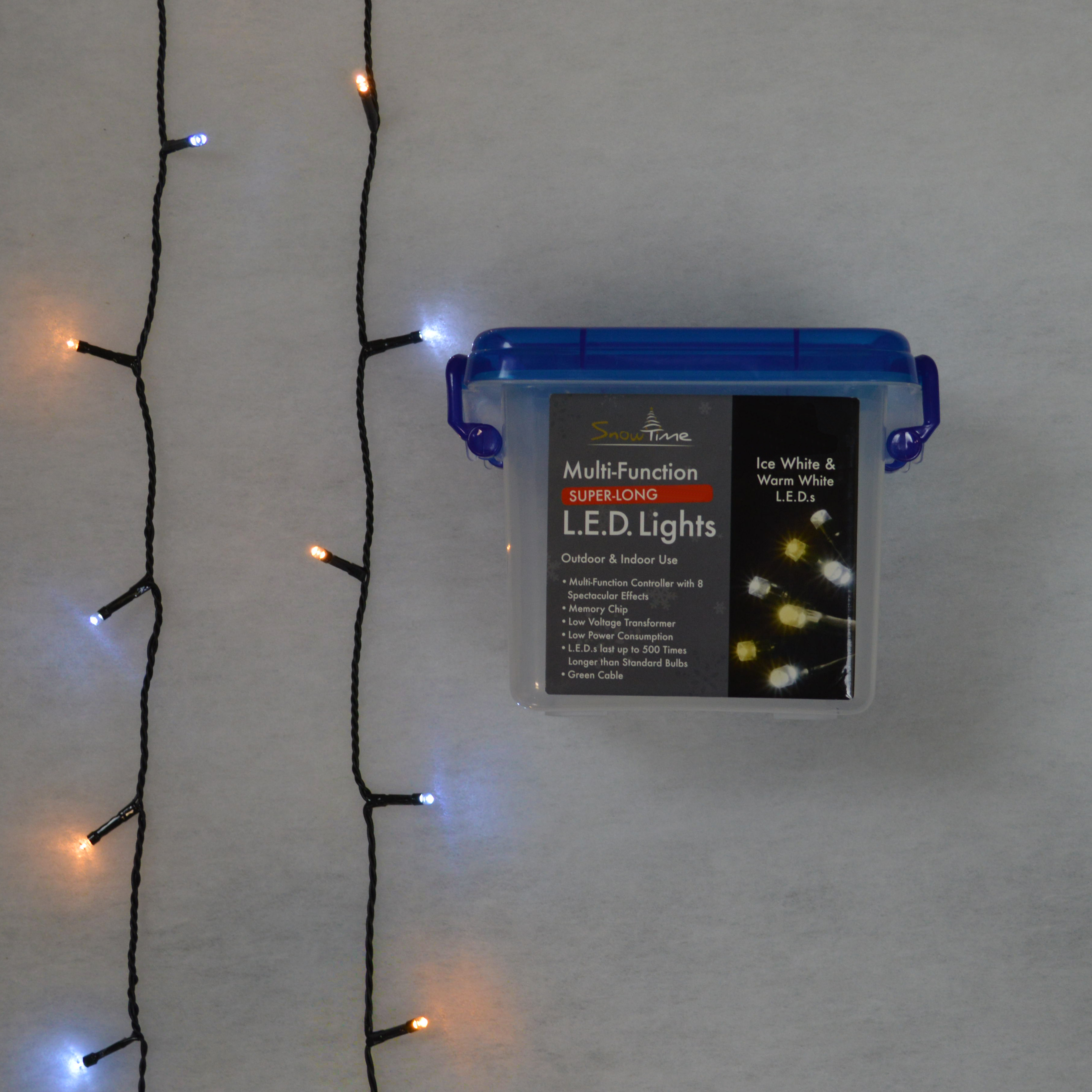 Snowtime Indoor / Outdoor LED Christmas Tree Lights White Blue or Multi