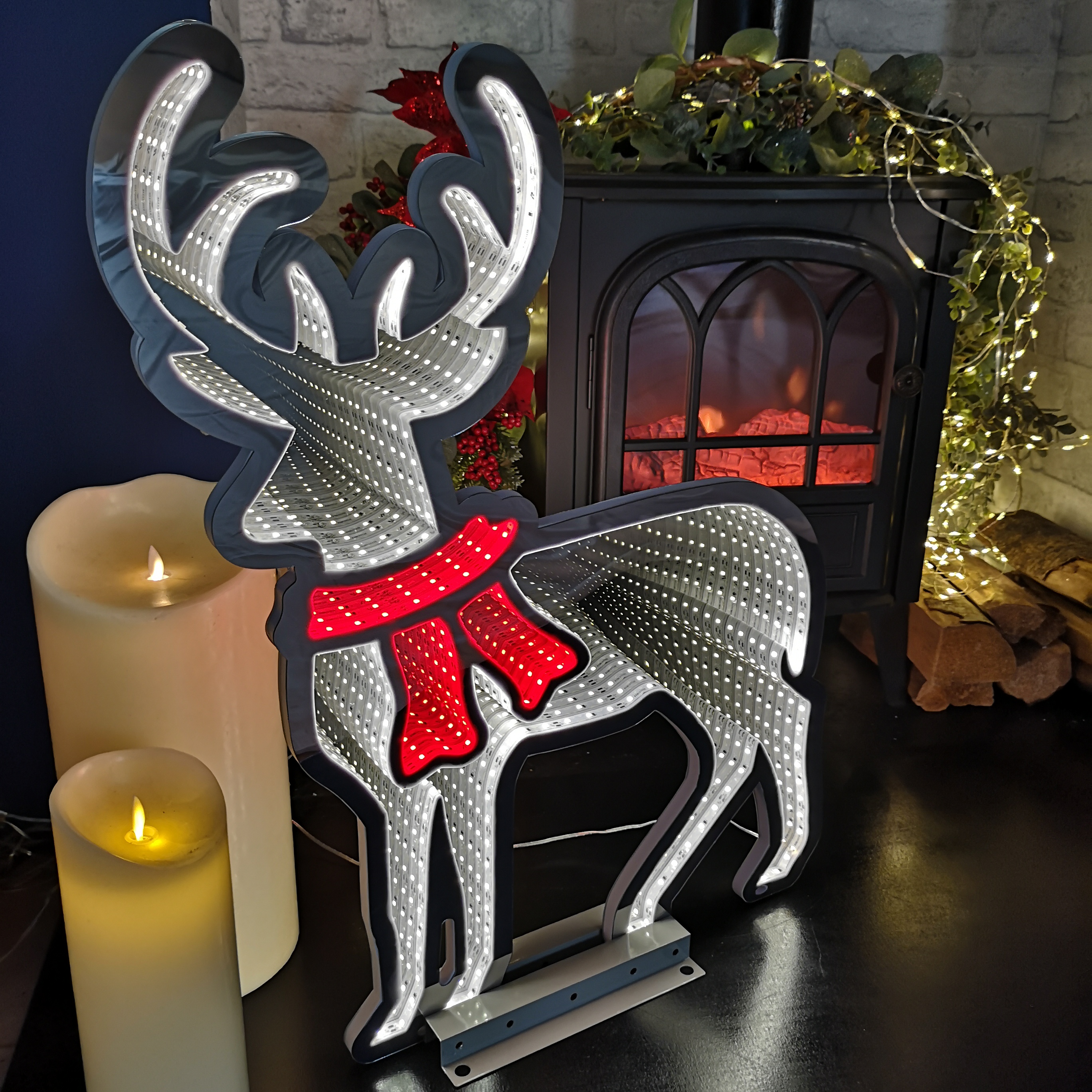 Choice of 32 Designs of LED Light Up Christmas Infinity Light Decorations - Picture 13 of 32