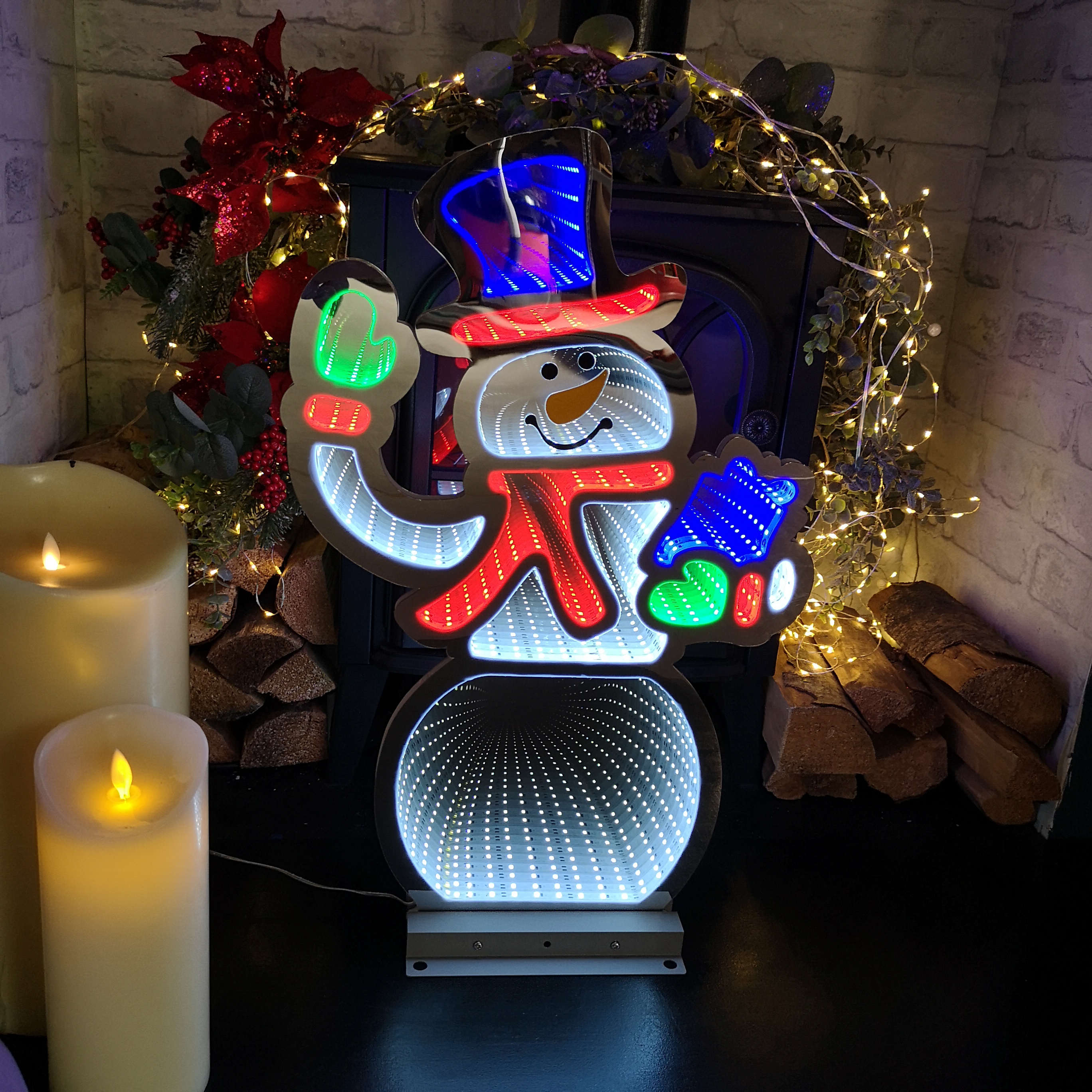 Choice of 32 Designs of LED Light Up Christmas Infinity Light Decorations - Picture 23 of 32