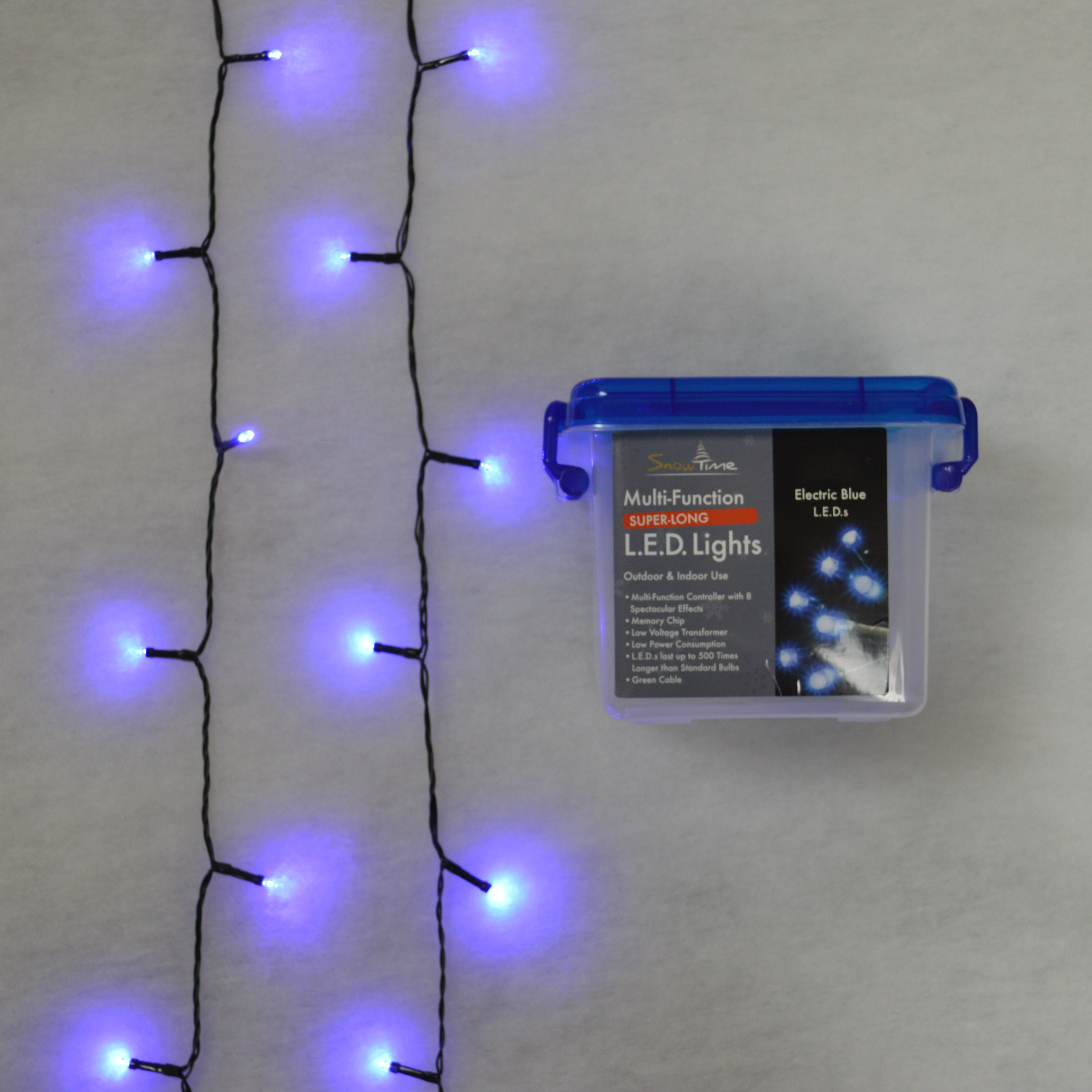 Snowtime Indoor / Outdoor LED Christmas Tree Lights White Blue or Multi