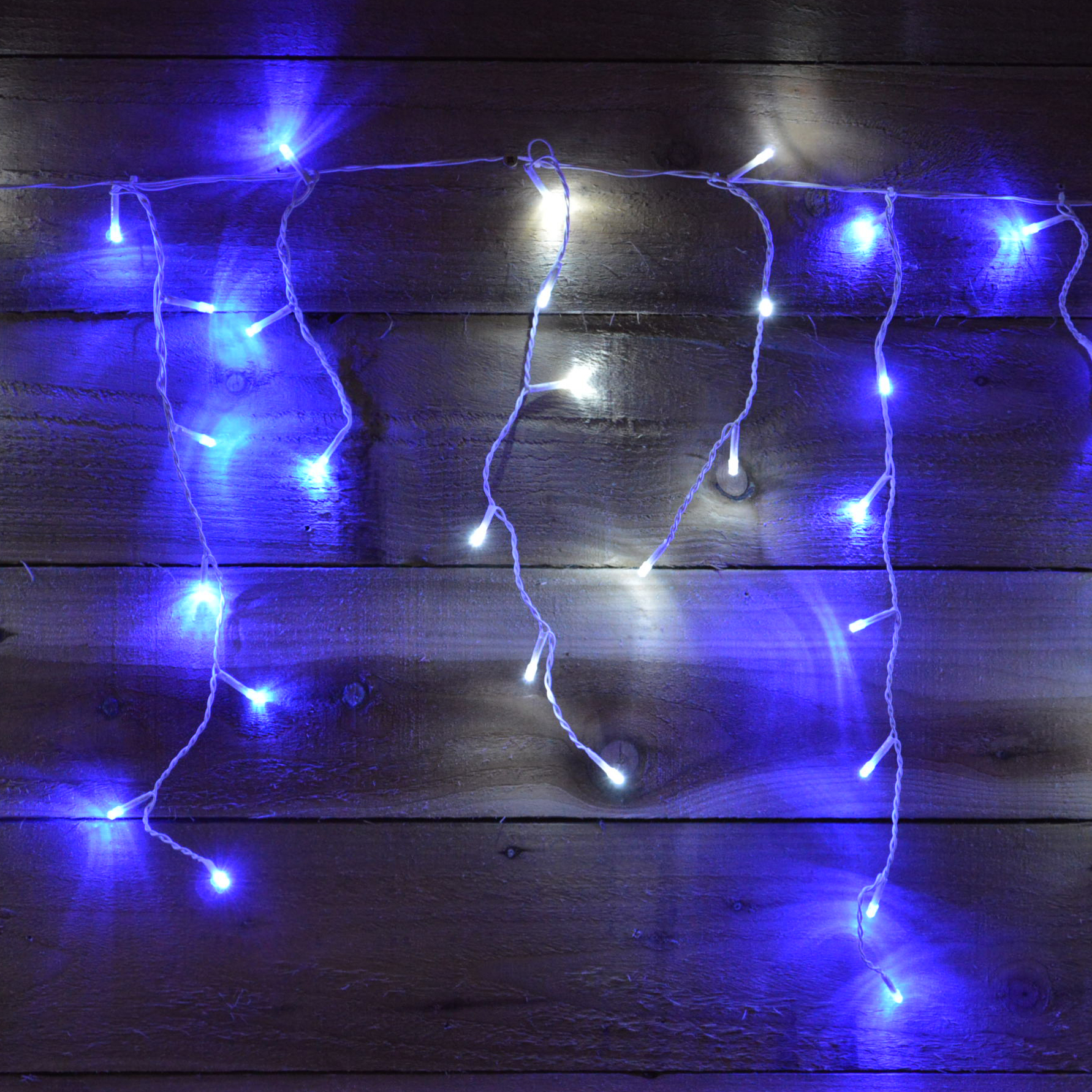12m 500 Leds Snowtime Multi Function Outdoor Led Icicle Lights In 12m 500 Leds Snowtime Multi Function Outdoor Led Icicle Lights In Blue White