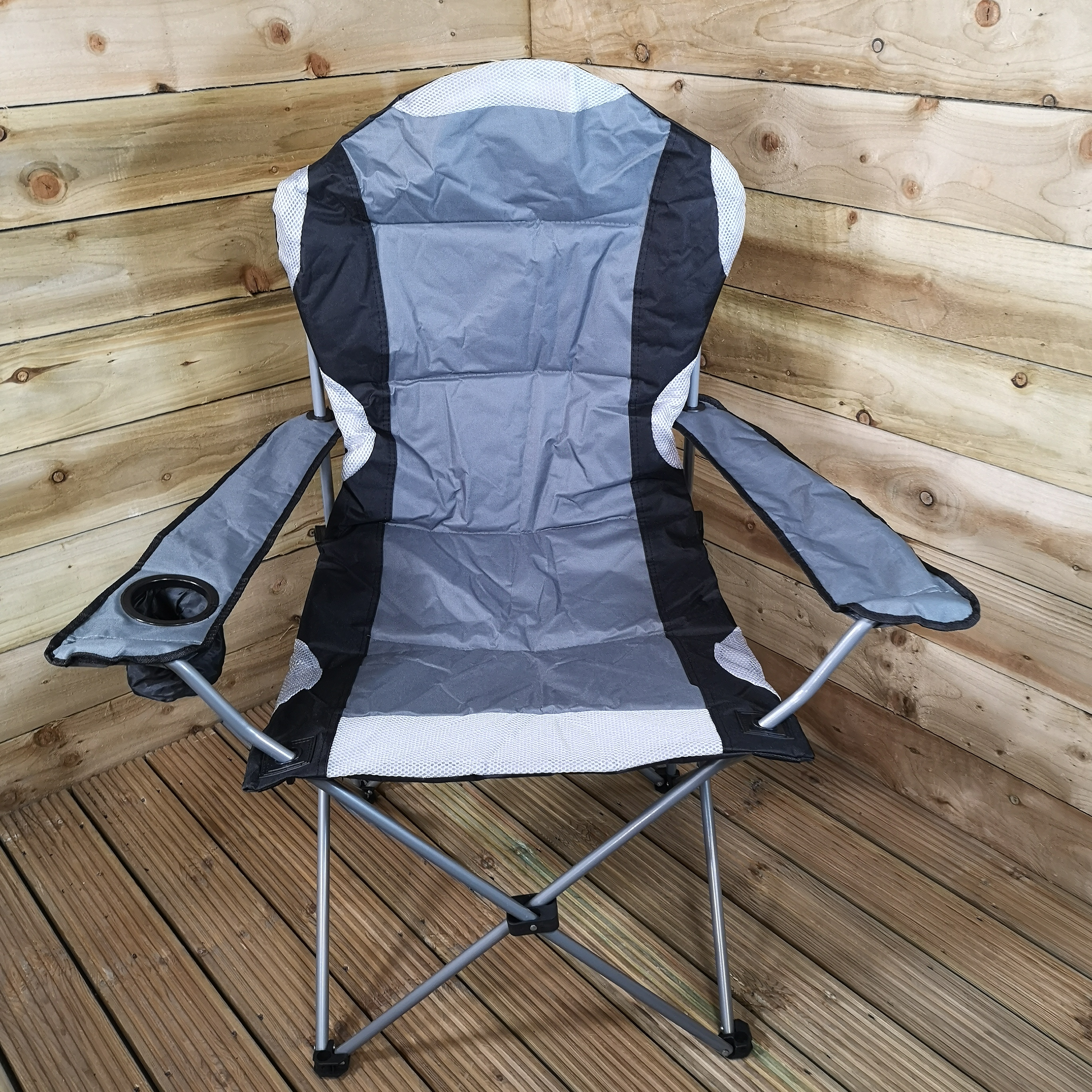 Choice of 5 Colours Luxury Padded High Back Folding Camping / Fishing Chair