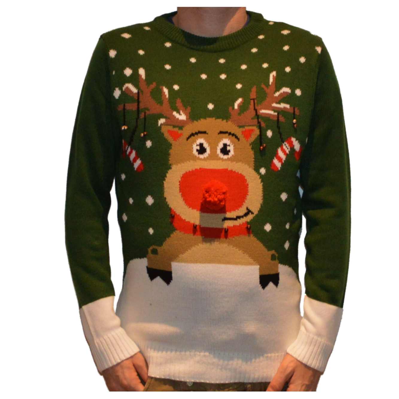 M L XL or XXL Winter Festive 3D Knitted Christmas Jumper in S