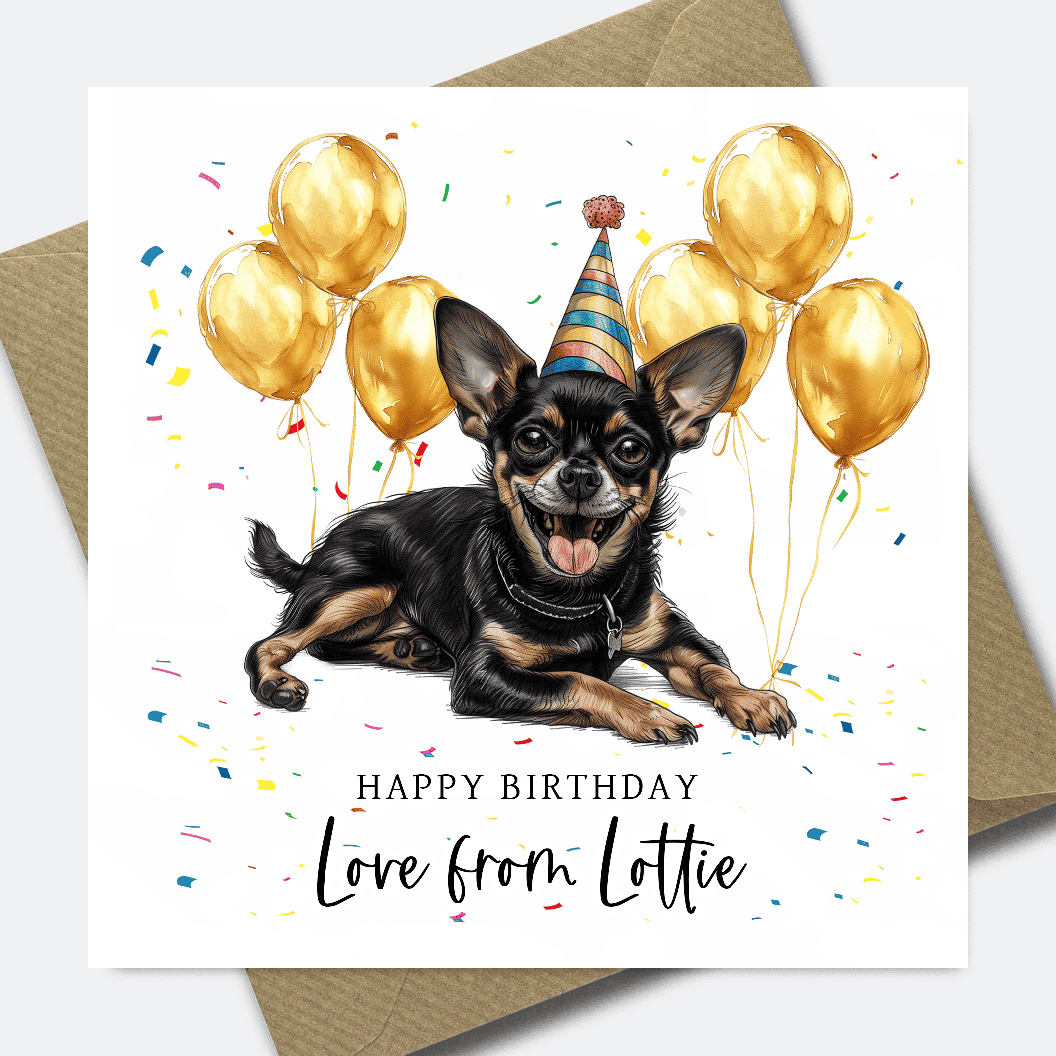 Dog Birthday Card - Personalised Dog card for Dad or Mum - him her son daughter - Picture 13 of 41