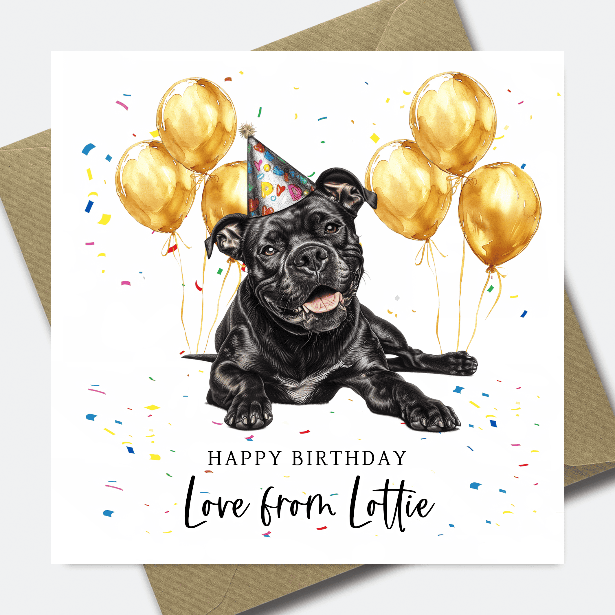 Dog Birthday Card - Personalised Dog card for Dad or Mum - him her son daughter - Picture 38 of 41
