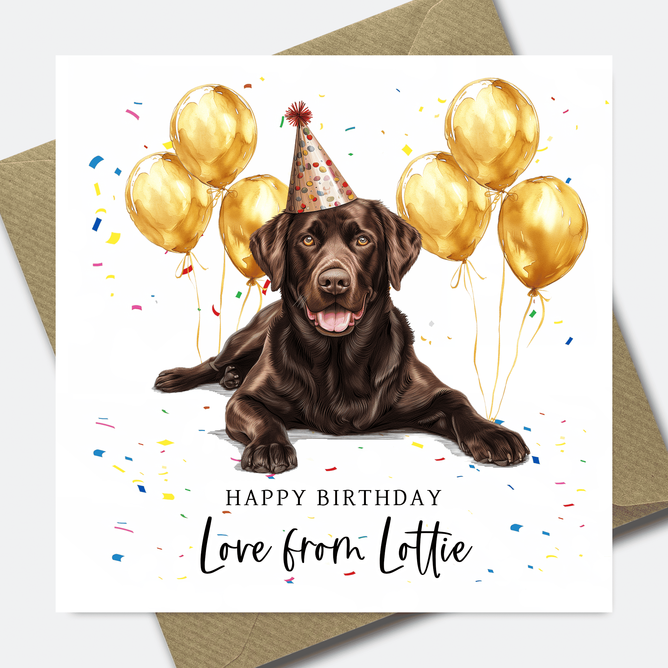 Dog Birthday Card - Personalised Dog card for Dad or Mum - him her son daughter - Picture 32 of 41