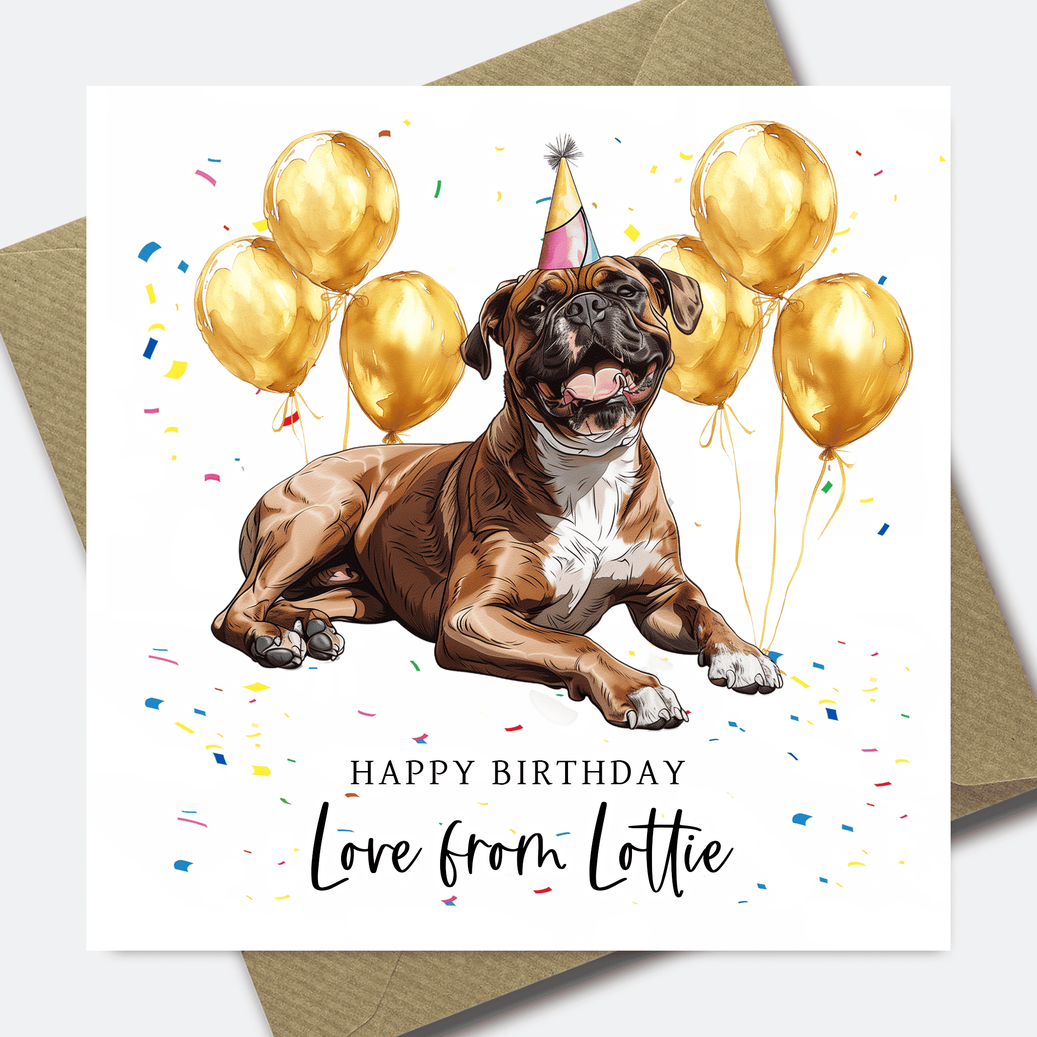 Dog Birthday Card - Personalised Dog card for Dad or Mum - him her son daughter - Picture 12 of 41