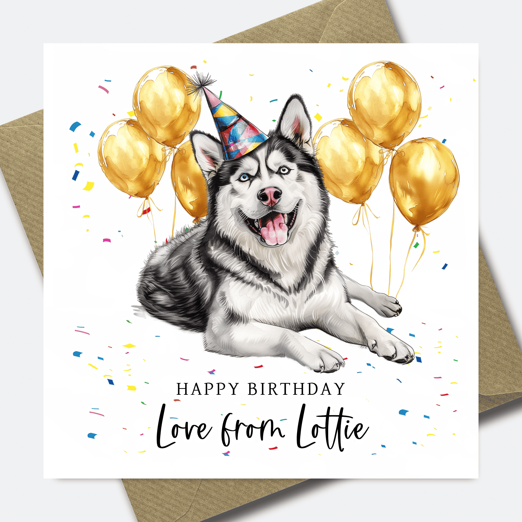 Dog Birthday Card - Personalised Dog card for Dad or Mum - him her son daughter - Picture 7 of 41