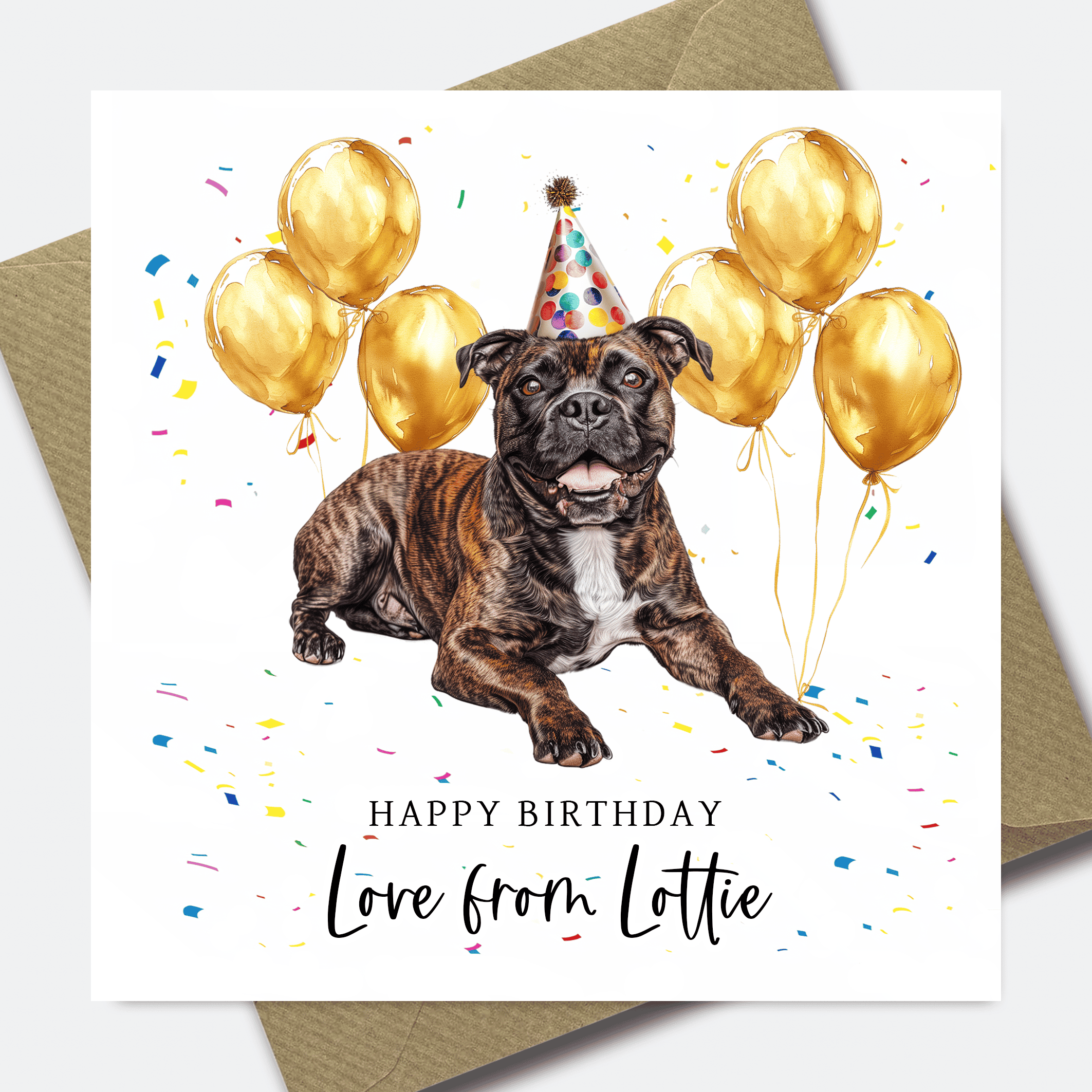 Dog Birthday Card - Personalised Dog card for Dad or Mum - him her son daughter - Picture 39 of 41
